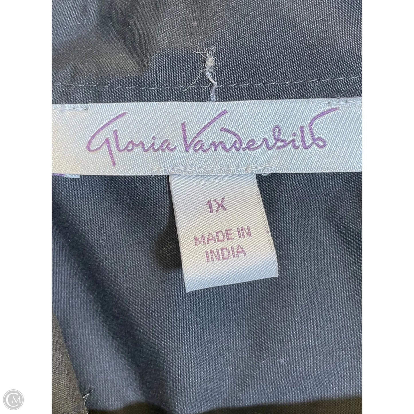 Top Long Sleeve By Gloria Vanderbilt In Black, Size: 1x