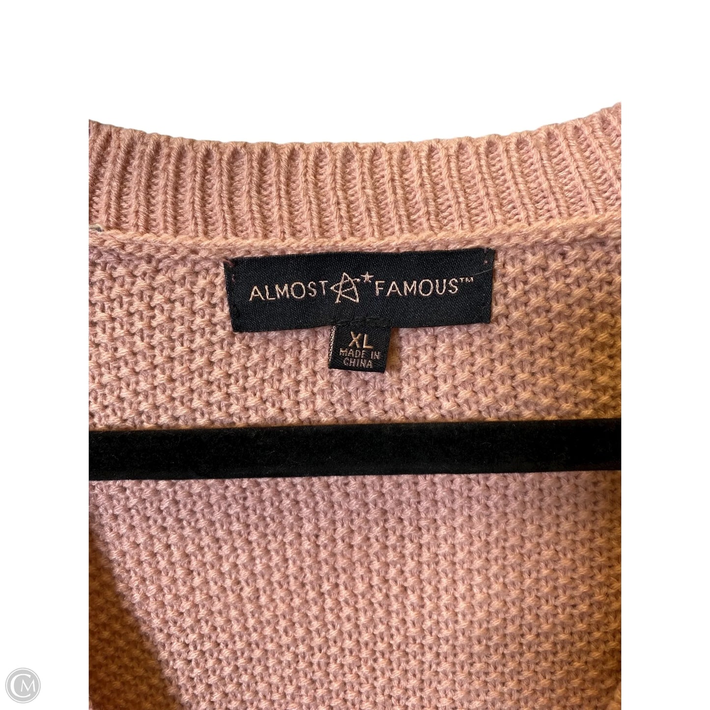 Sweater Cardigan By Almost Famous In Pink, Size: Xl