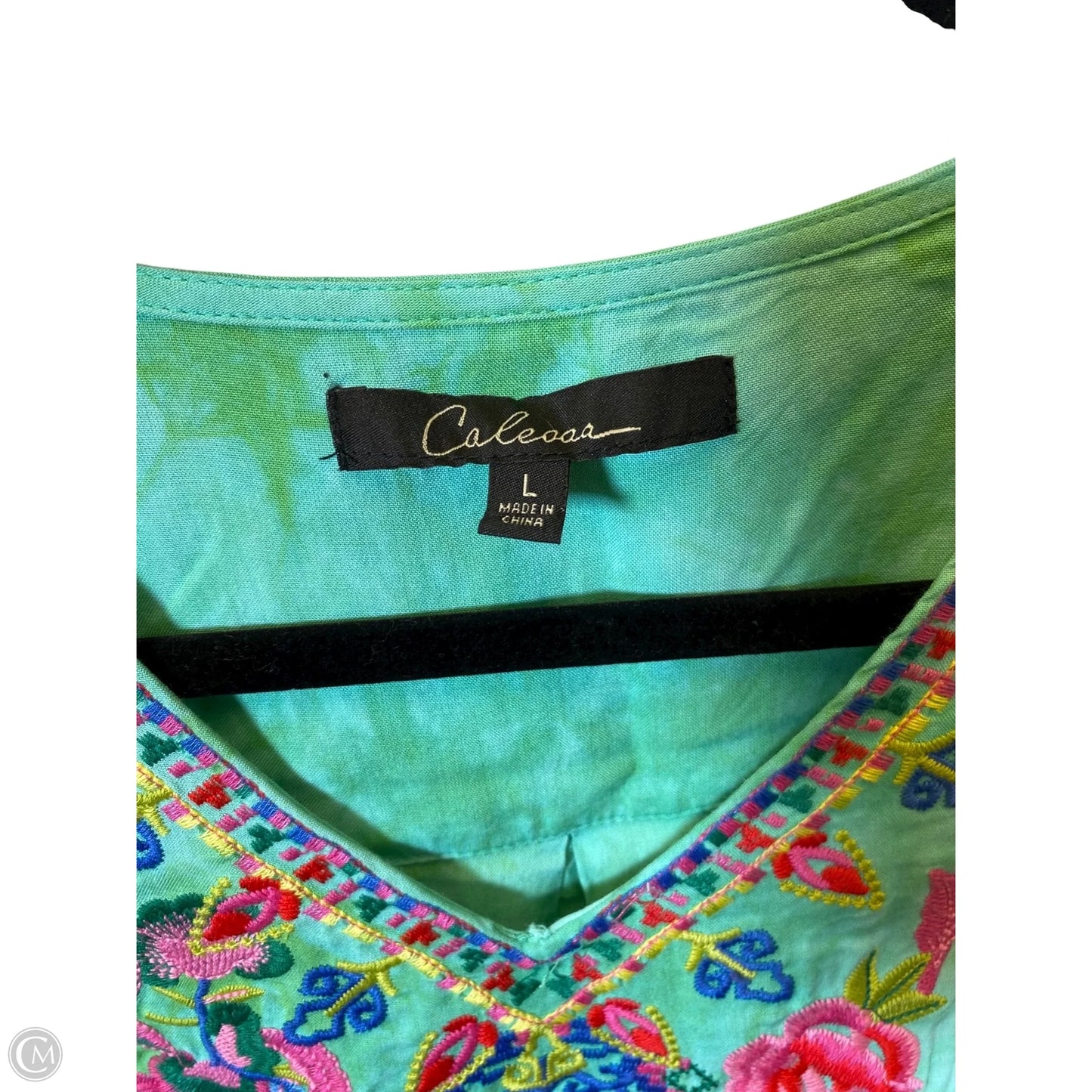 Top 3/4 Sleeve By Clothes Mentor In Multi-colored, Size: L