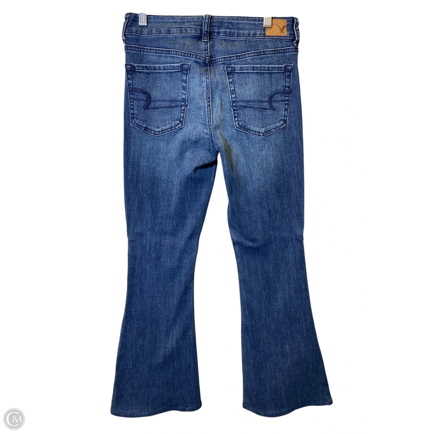 Jeans Flared By American Eagle In Blue Denim, Size: 4