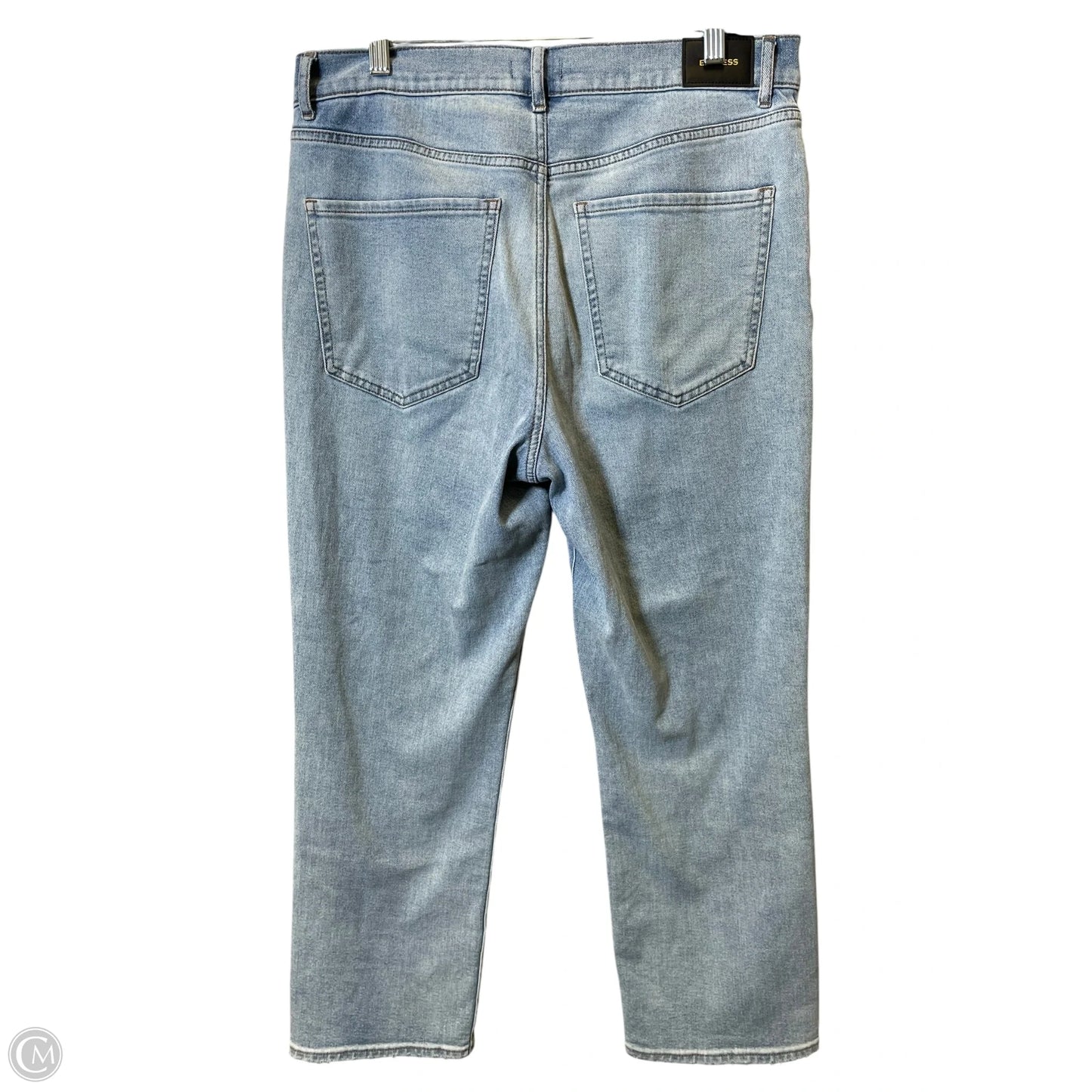Jeans Straight By Express In Blue Denim, Size: 12