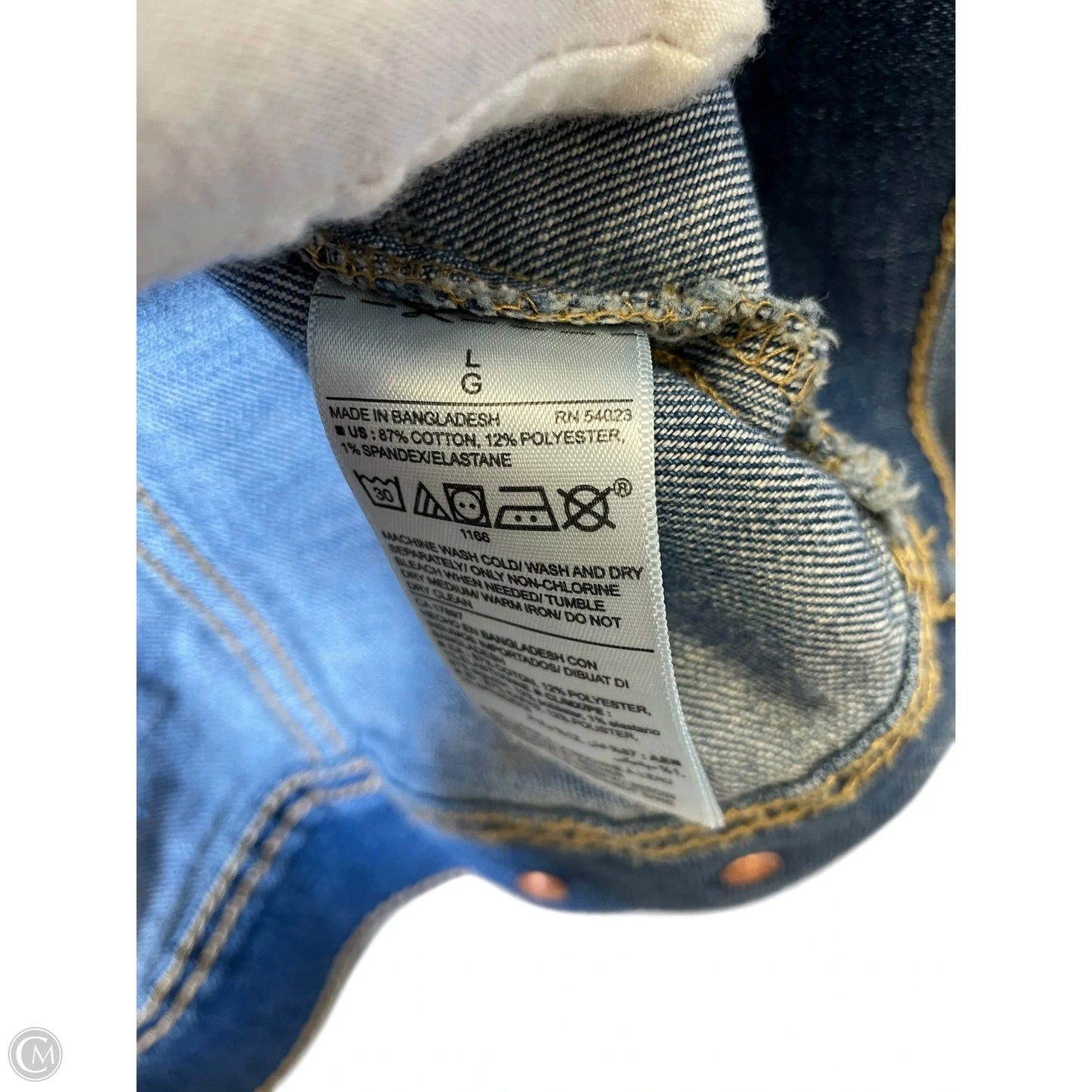 Jacket Denim By Old Navy In Blue Denim, Size: L
