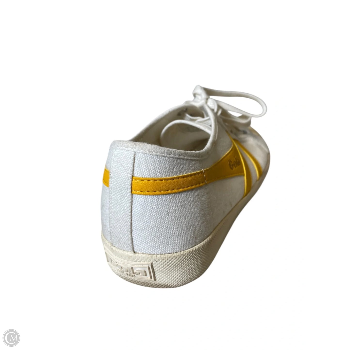 Shoes Athletic By Gola In White & Yellow, Size: 10