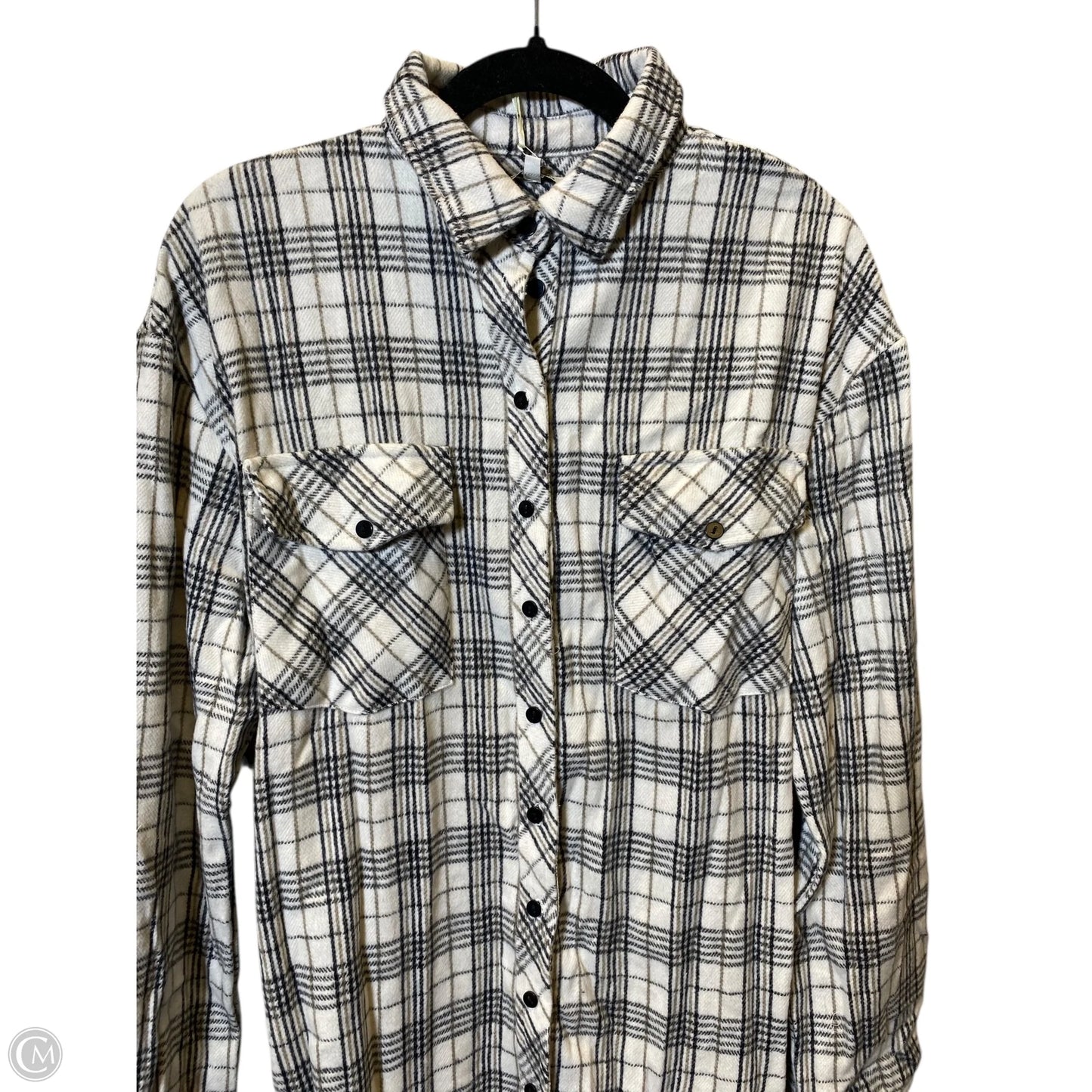 Top Long Sleeve By Clothes Mentor In Plaid Pattern, Size: M