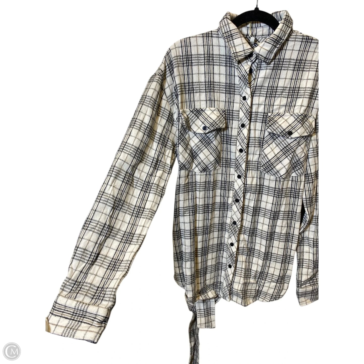Top Long Sleeve By Clothes Mentor In Plaid Pattern, Size: M