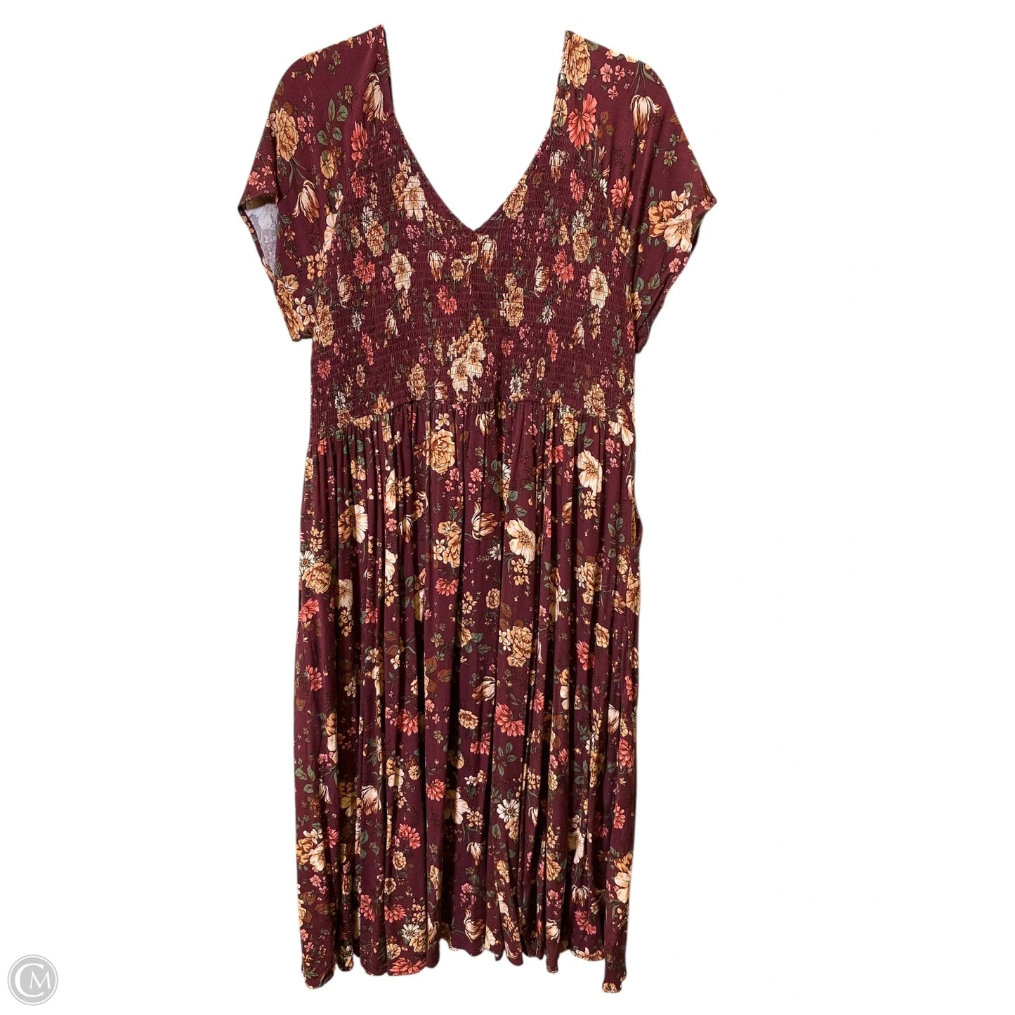 Dress Casual Midi By Torrid In Floral Print, Size: 3x