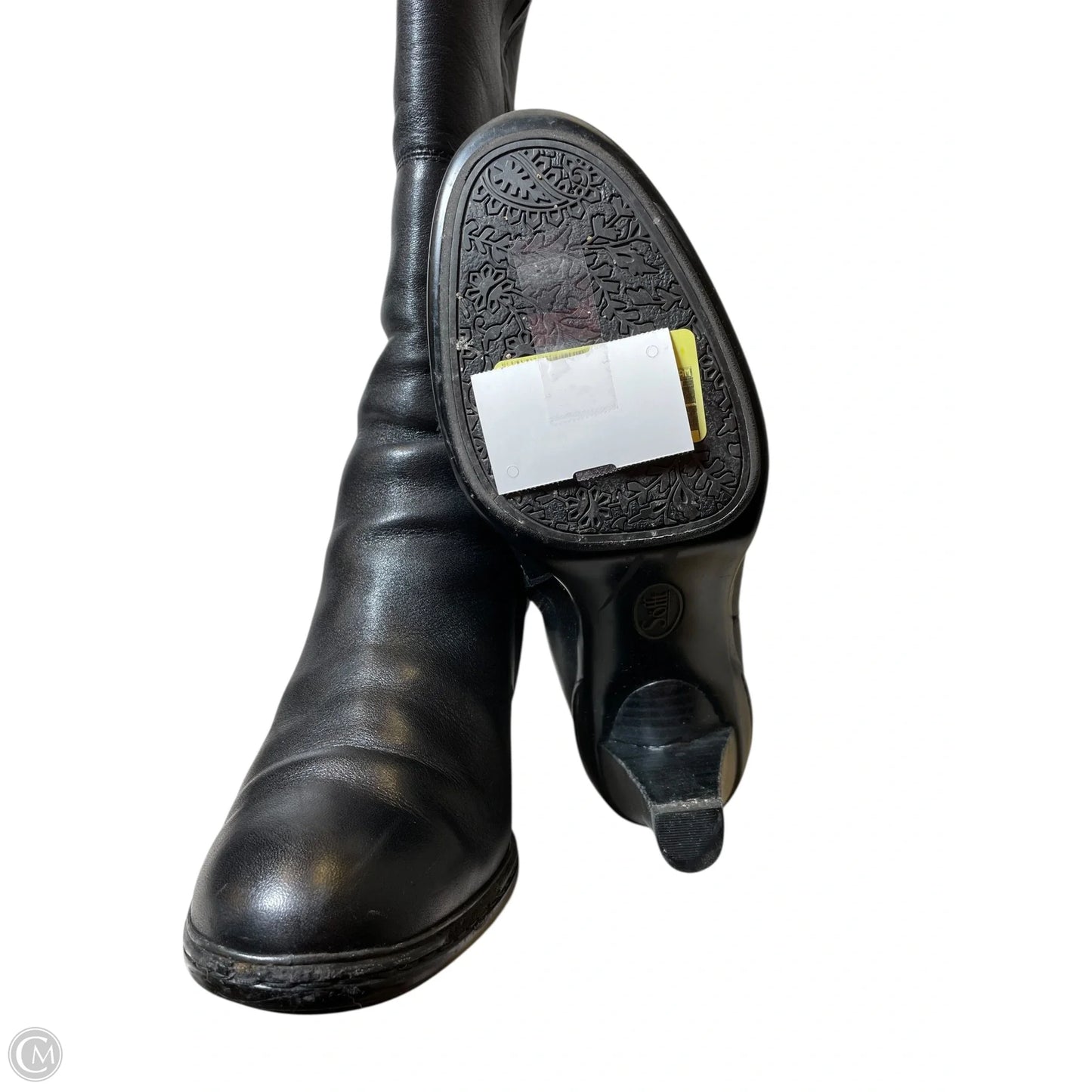 Boots Knee Heels By Sofft In Black, Size: 9