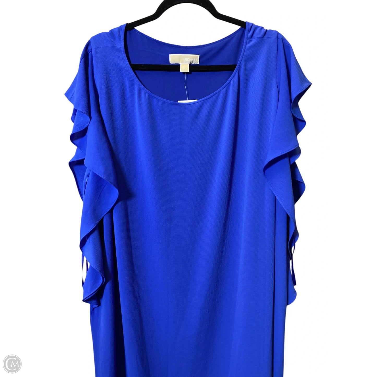 Dress Casual Midi By Michael By Michael Kors In Blue, Size: 3x
