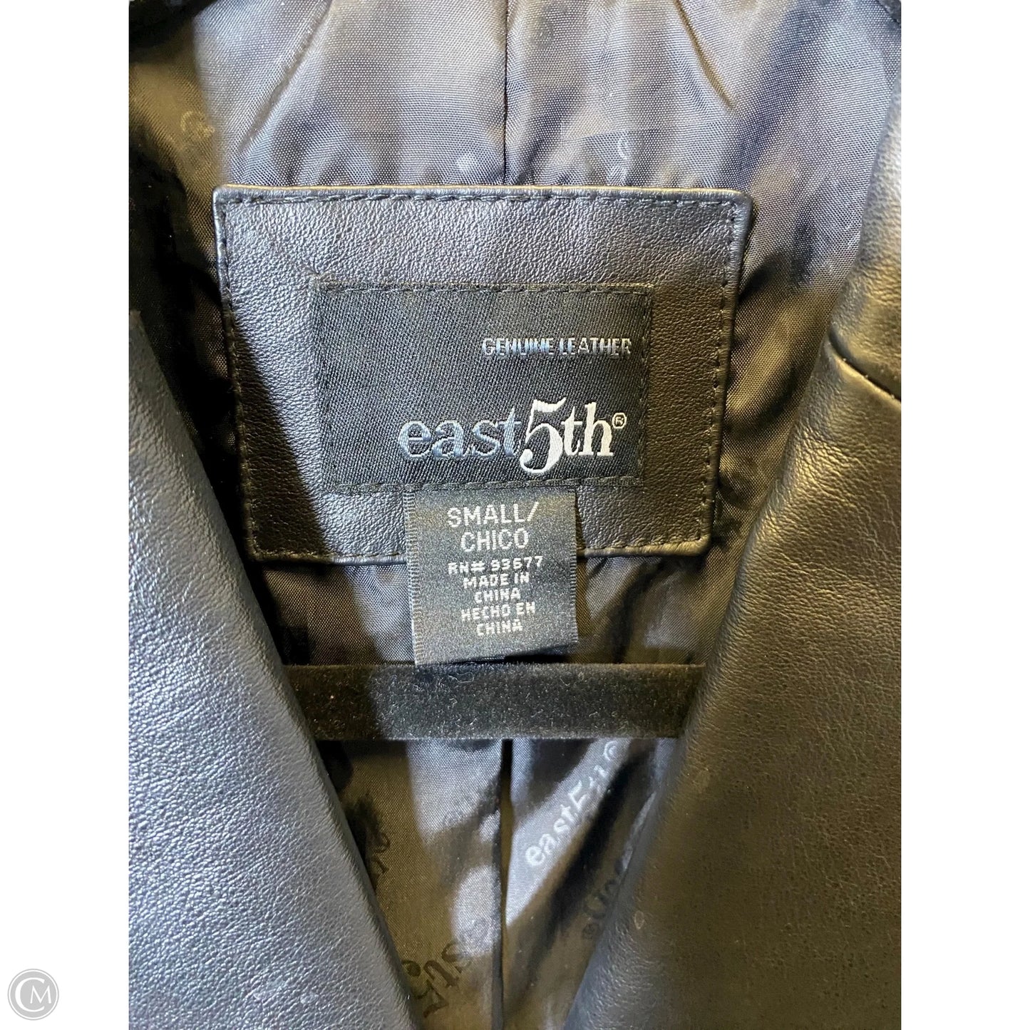 Jacket Leather By East 5th In Black, Size: S