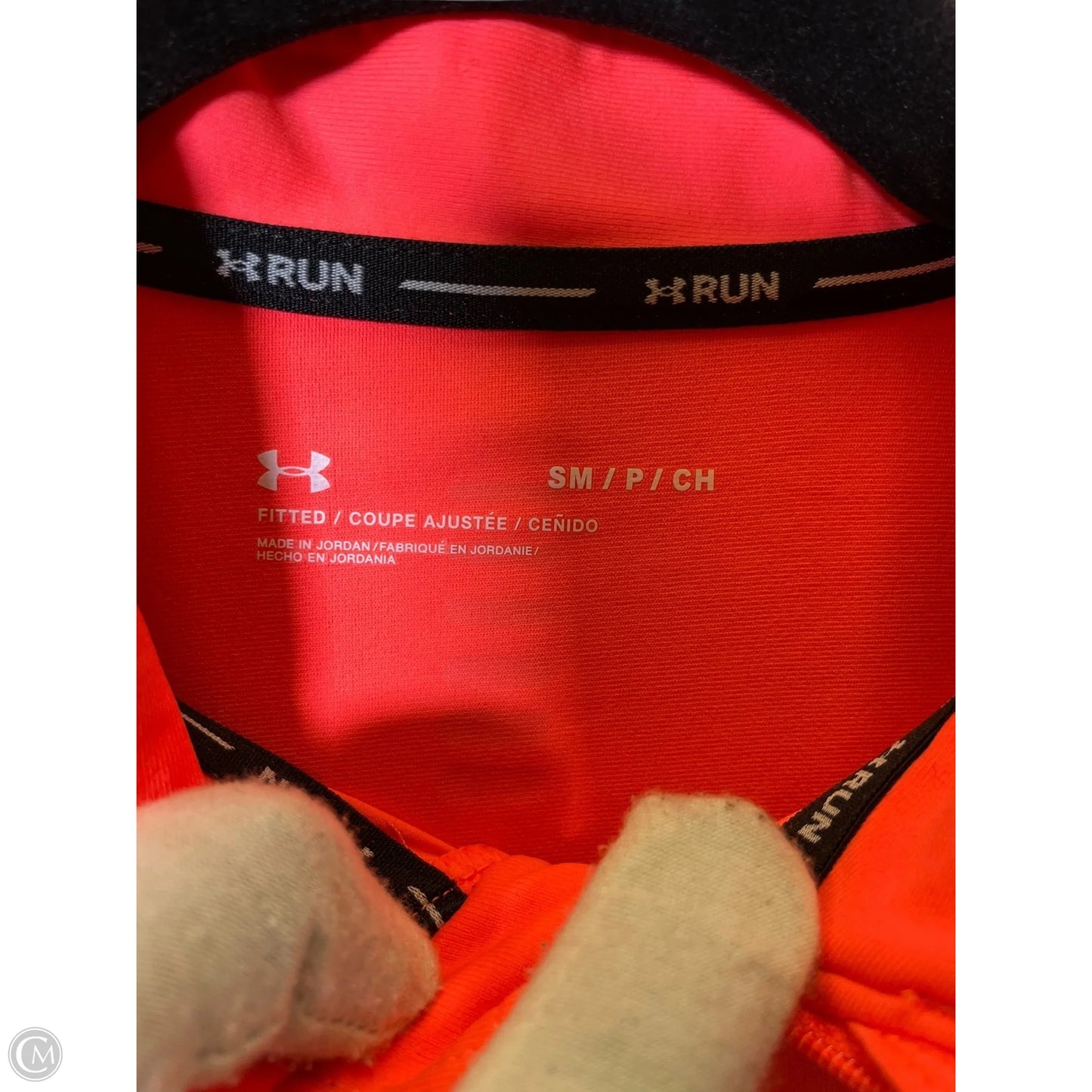 Athletic Top Long Sleeve Crewneck By Under Armour In Pink, Size: S