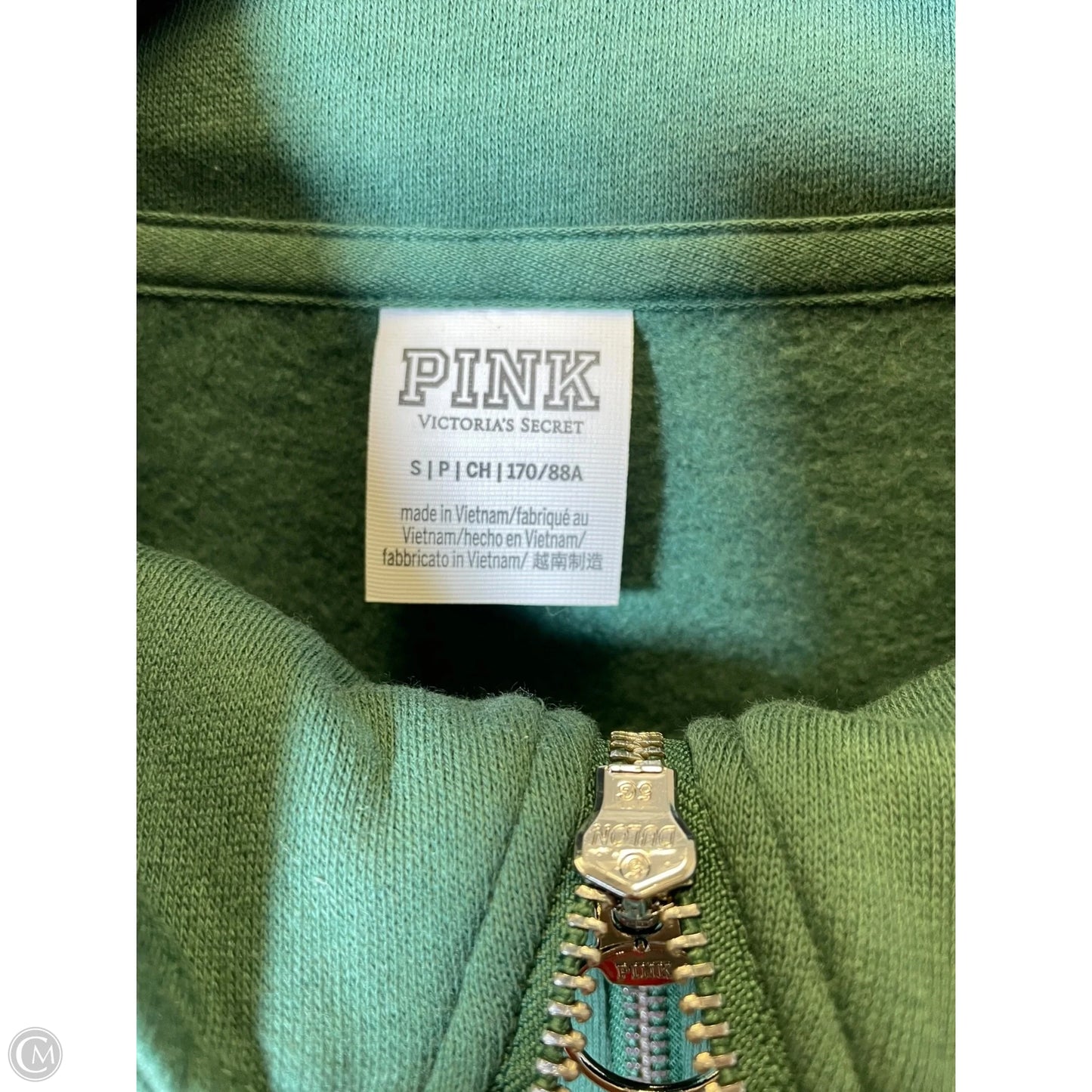 Sweatshirt Crewneck By Pink In Green, Size: S