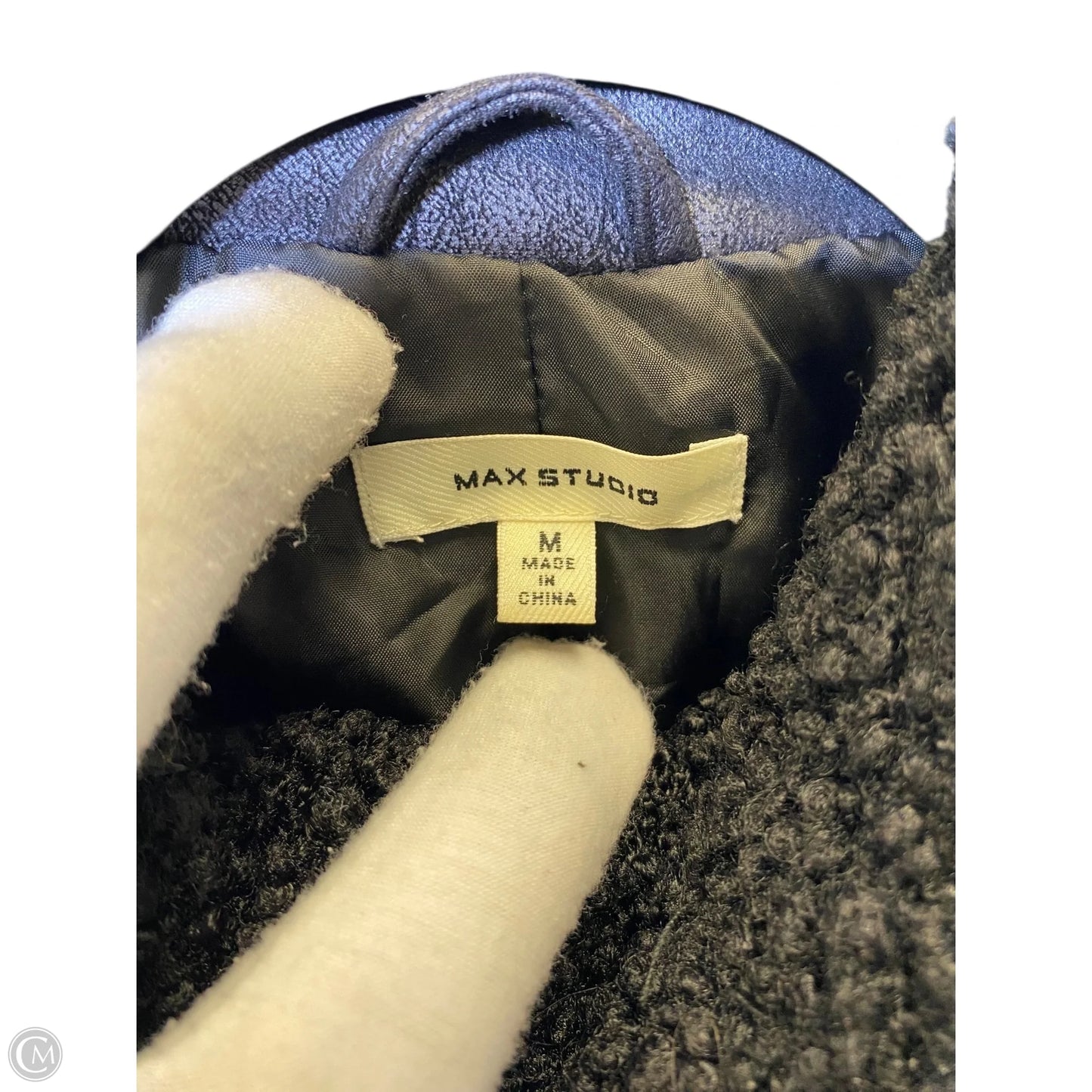 Jacket Faux Fur & Sherpa By Max Studio In Black, Size: M