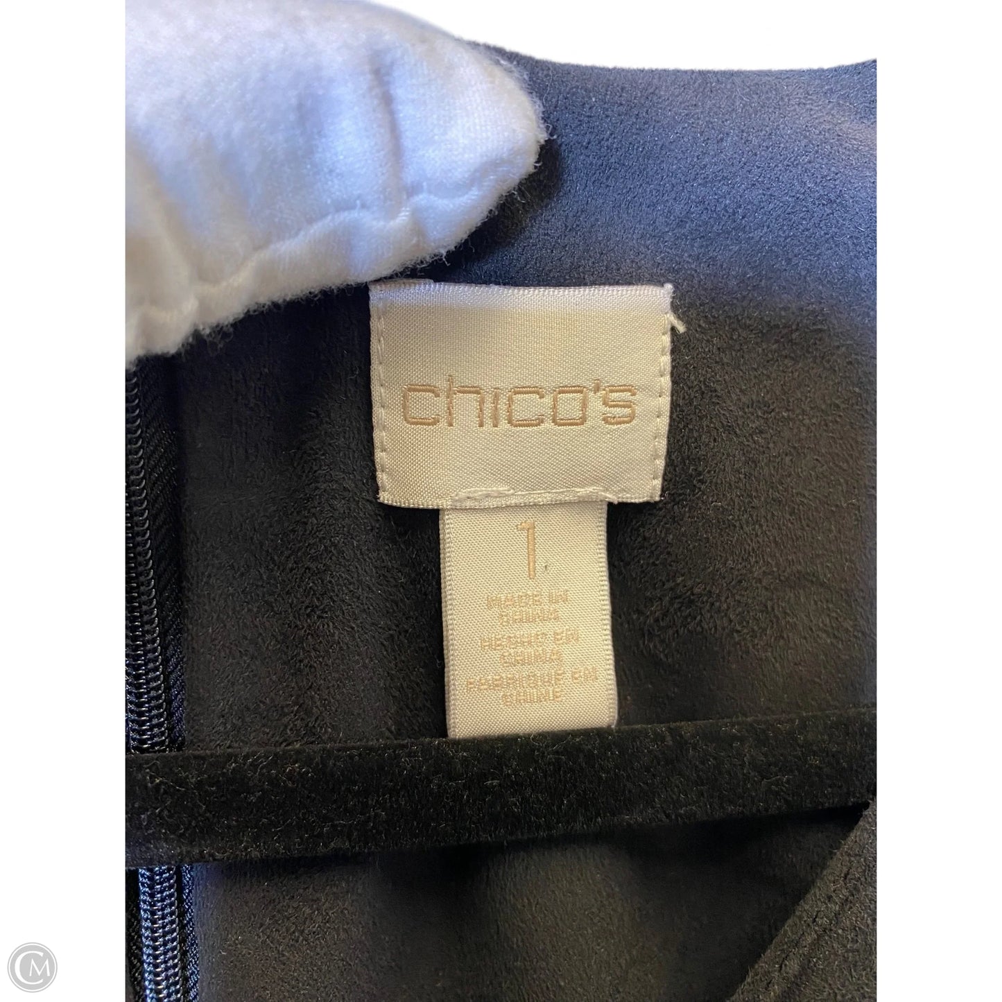 Dress Casual Midi By Chicos In Black, Size: M