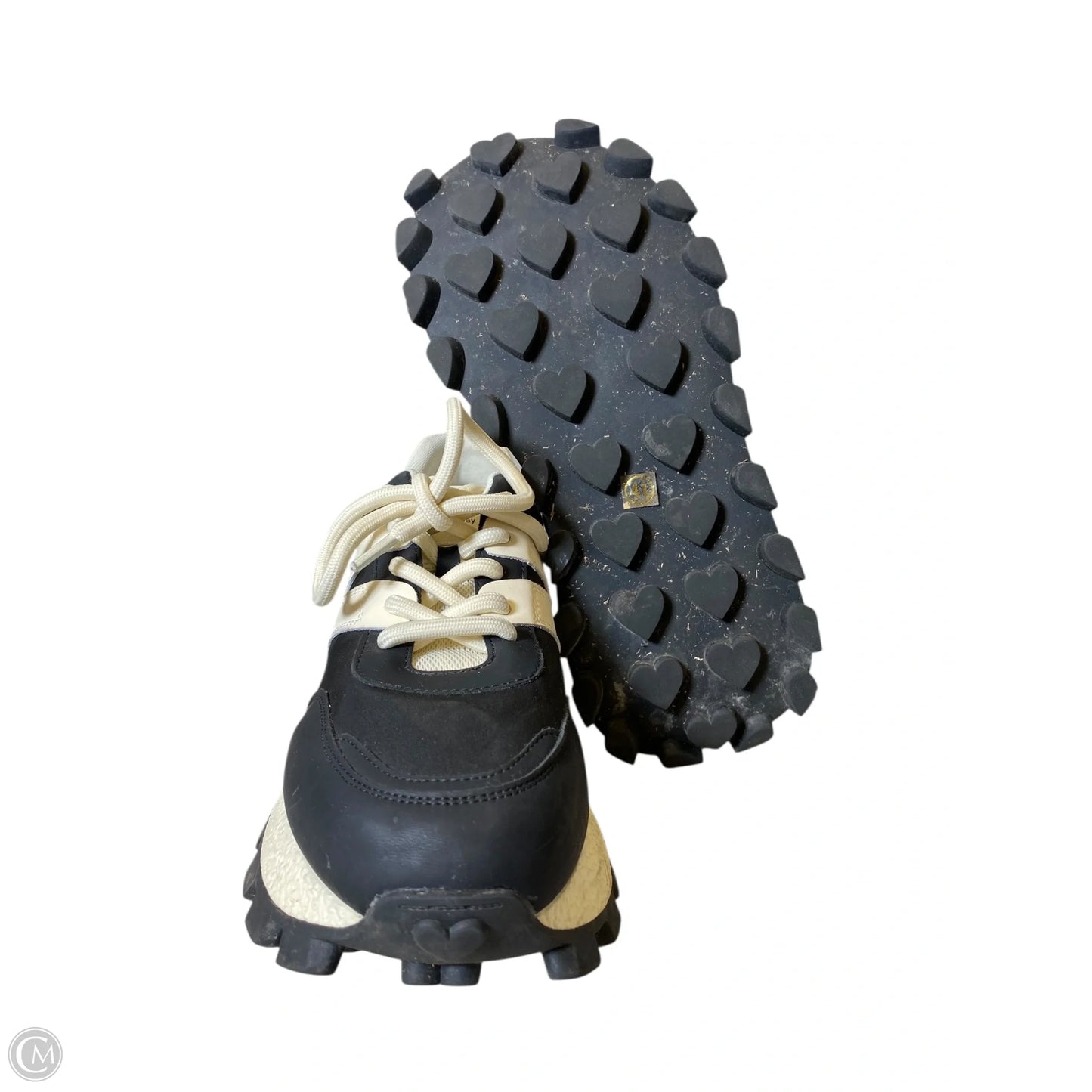 Shoes Athletic By Clothes Mentor In Black & Cream, Size: 10.5