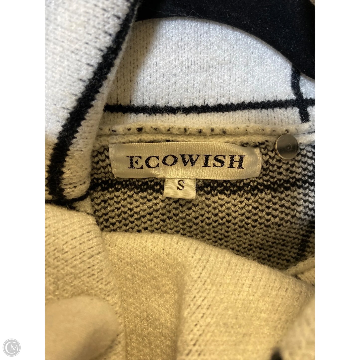Sweater By Ecowish In Black & White, Size: S