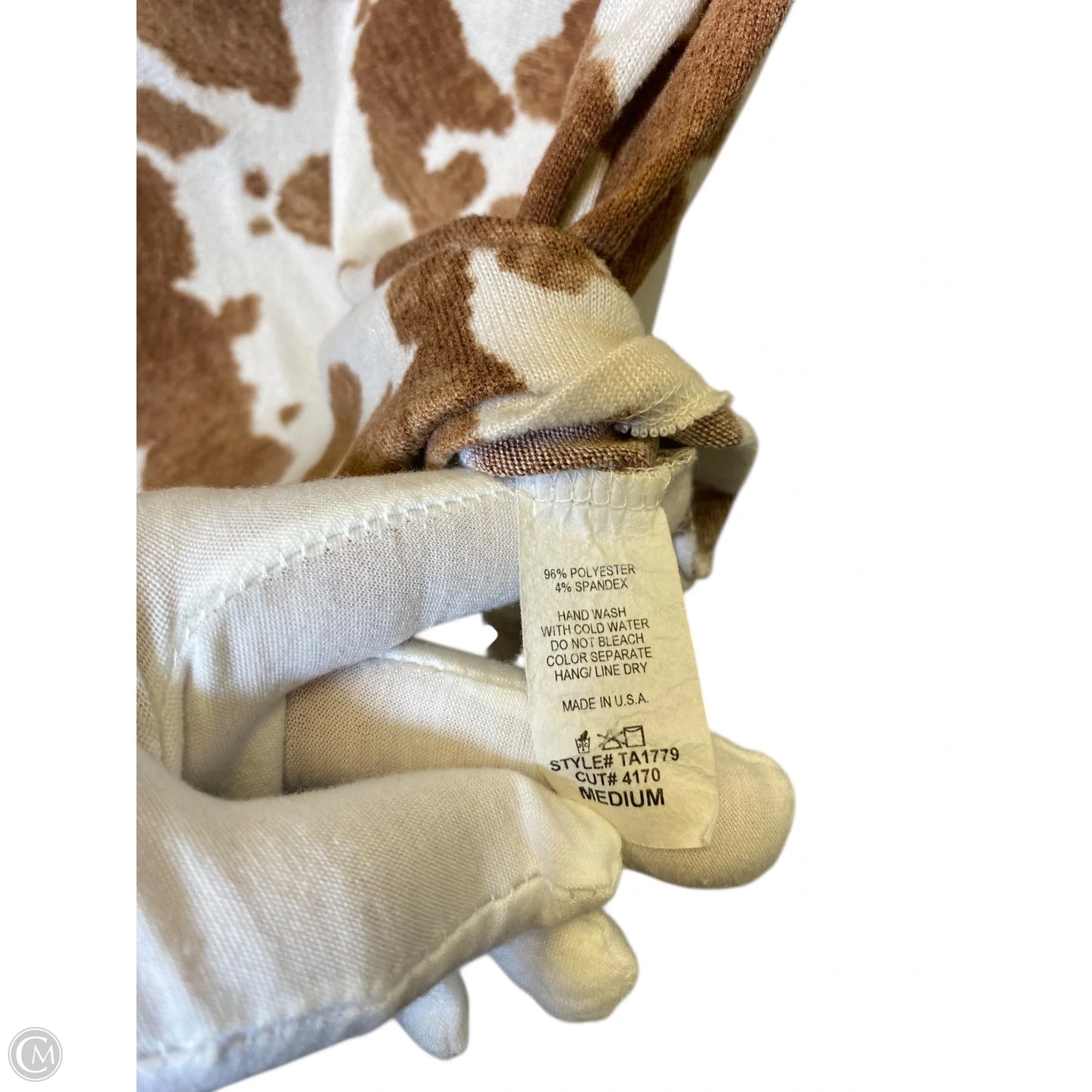 Top Short Sleeve By Bombom In Animal Print, Size: M