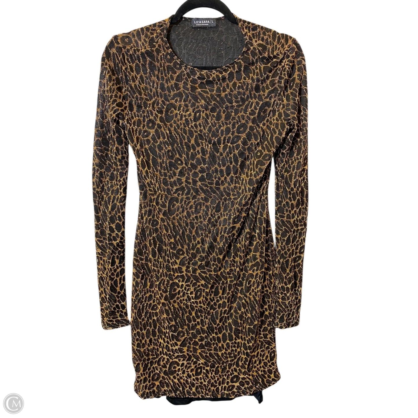 Dress Casual Midi By Clothes Mentor In Animal Print, Size: L