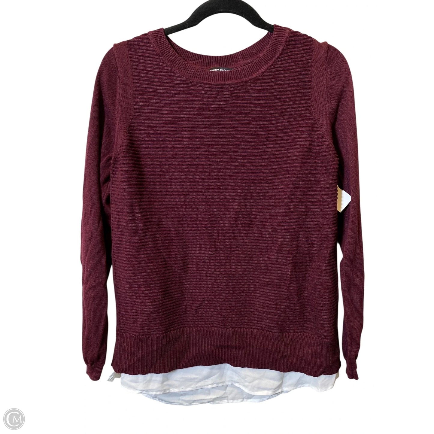 Sweater By Hilary Radley In Maroon, Size: L