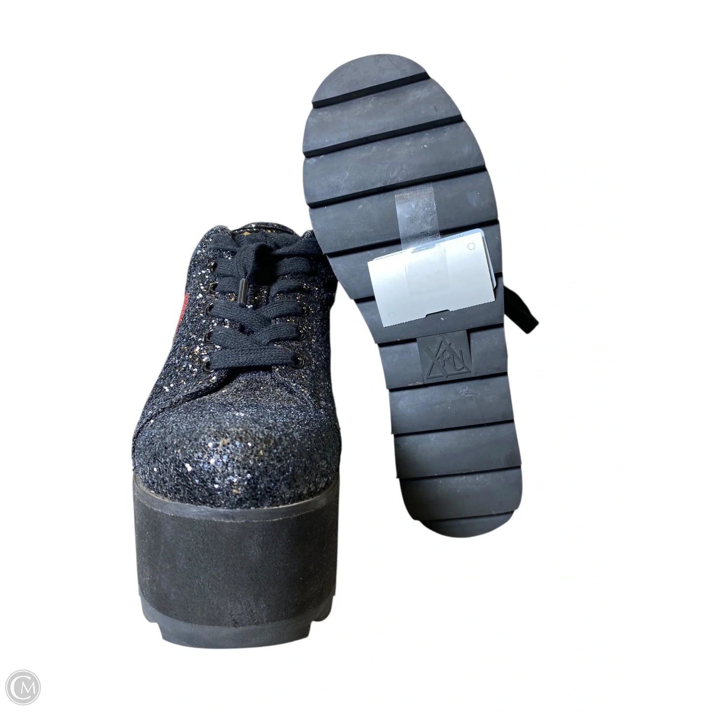 Shoes Heels Platform By Clothes Mentor In Black & Red, Size: 7