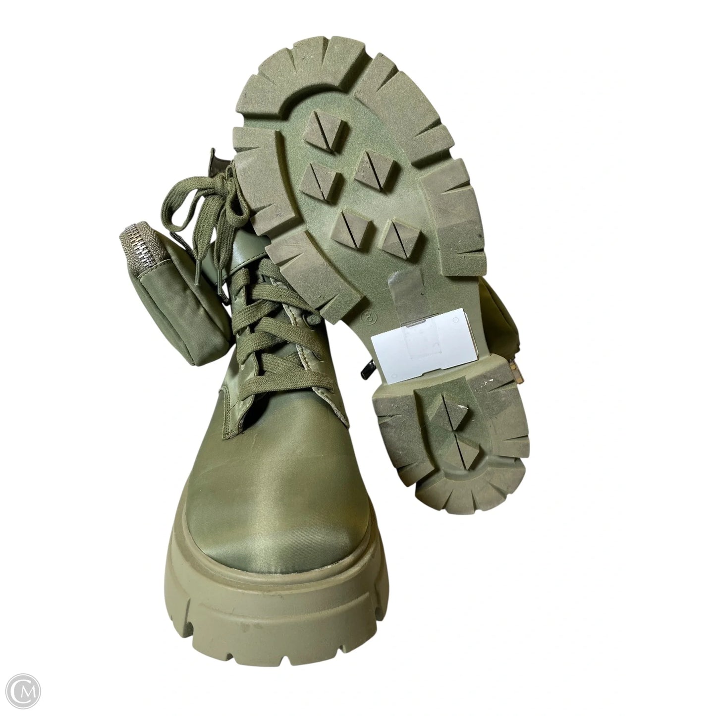 Boots Combat By No Boundaries In Green, Size: 8