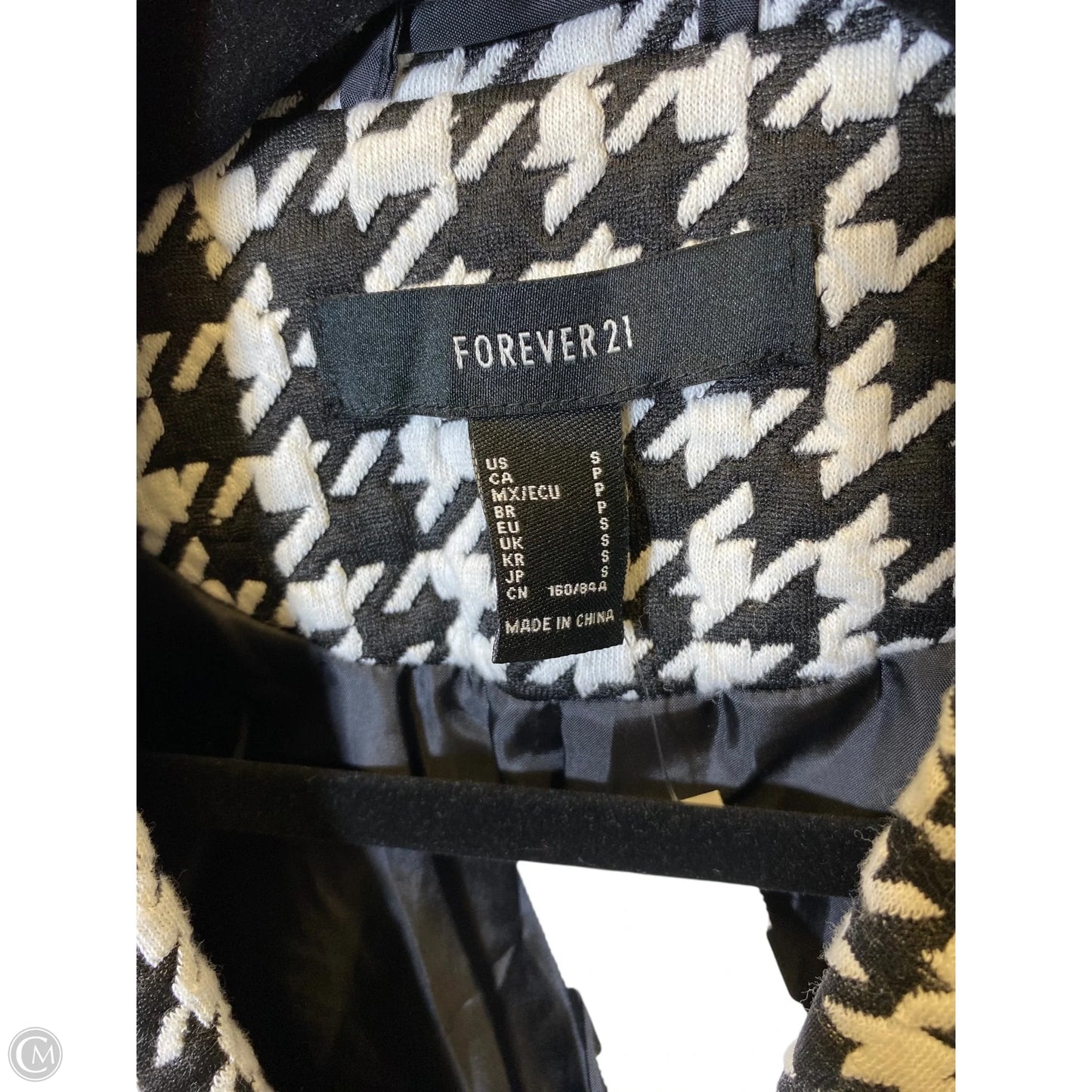 Blazer By Forever 21 In Black & White, Size: S