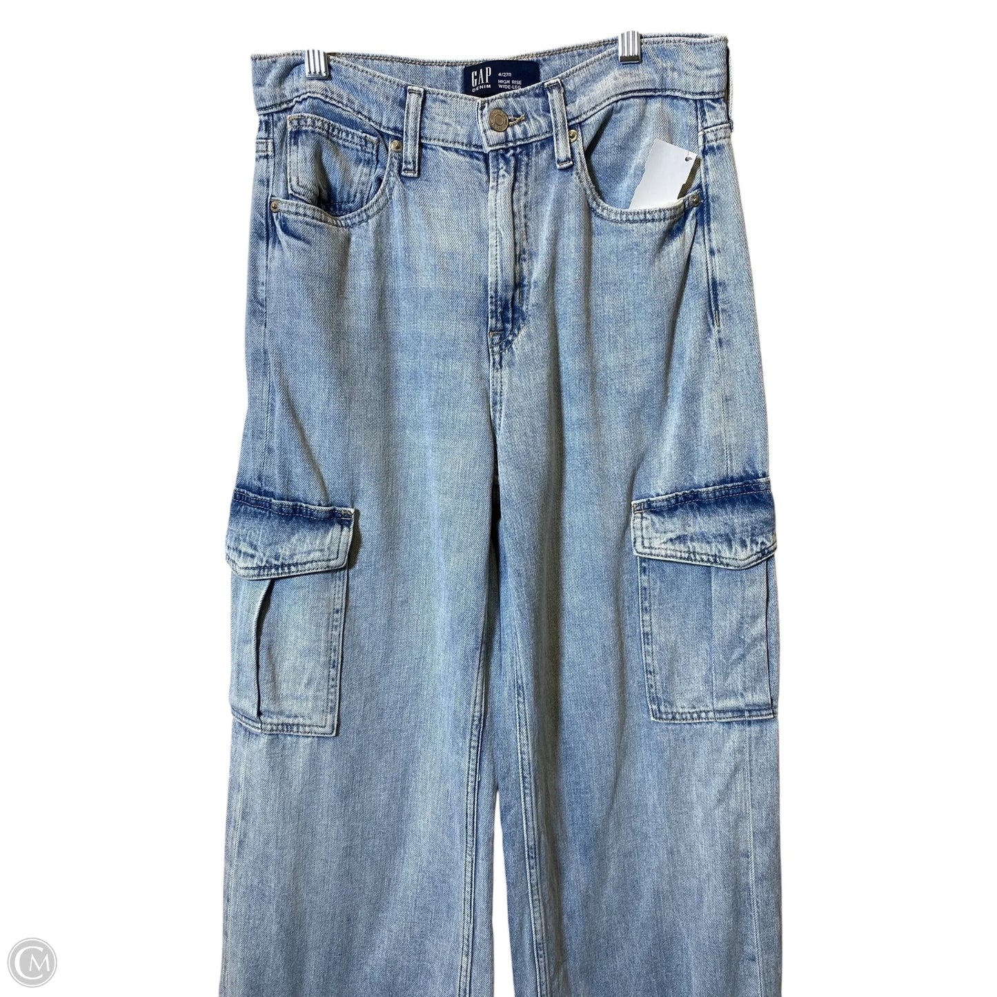 Jeans Wide Leg By Gap In Blue Denim, Size: 4