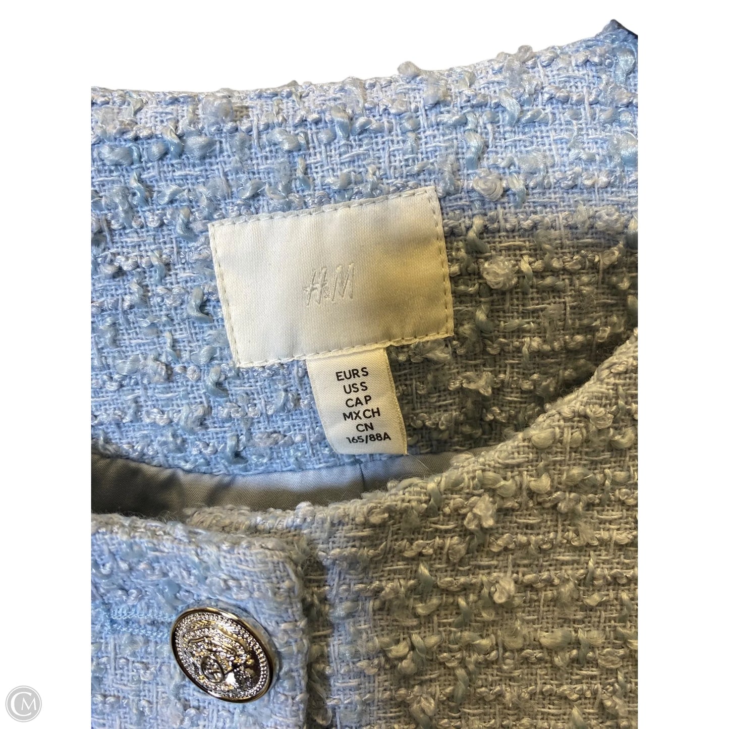 Blazer By H&m In Blue & Silver, Size: S