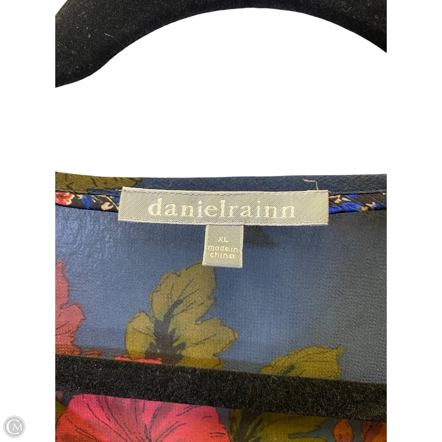 Top 3/4 Sleeve By Daniel Rainn In Floral Print, Size: Xl