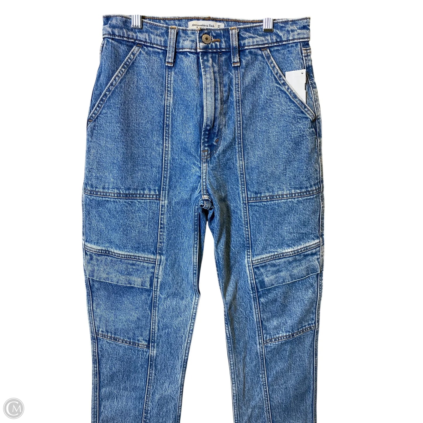 Jeans Straight By Abercrombie And Fitch In Blue Denim, Size: 4