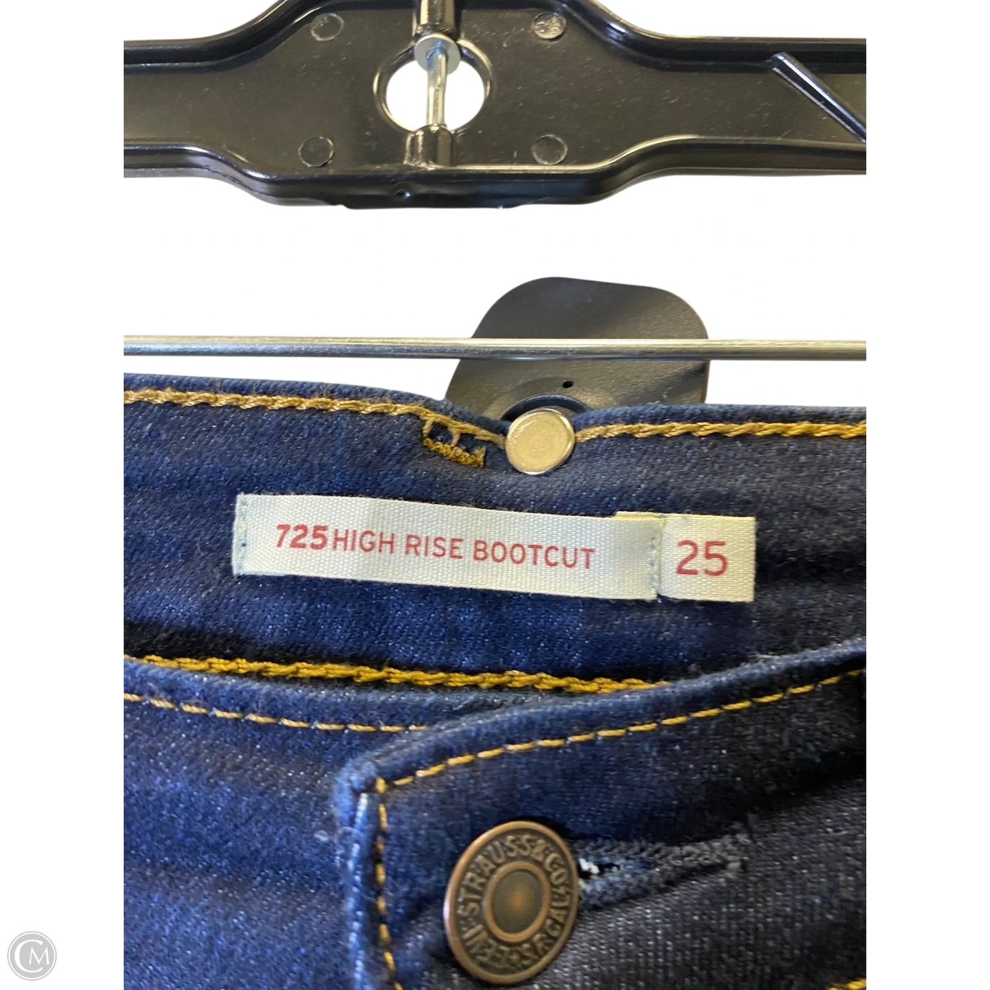 Jeans Straight By Levis In Blue Denim, Size: 2