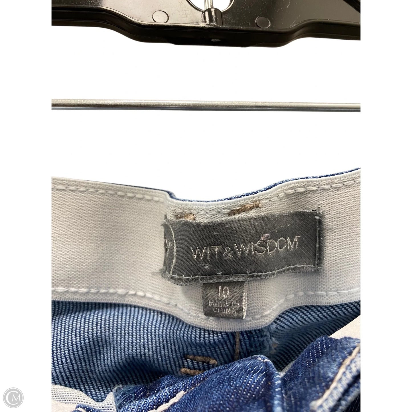 Jeans Straight By Wit & Wisdom In Blue Denim, Size: 10