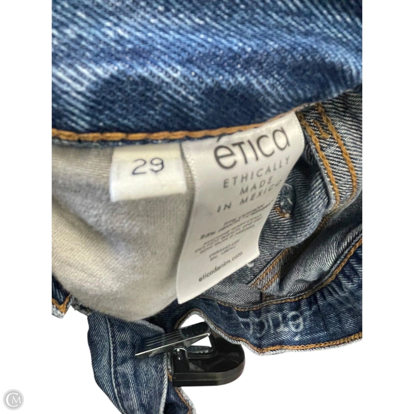 Jeans Wide Leg By Etica In Blue Denim, Size: 8