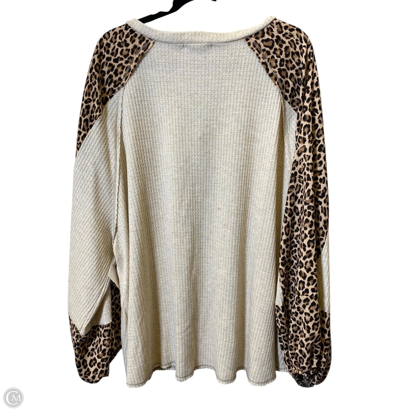 Top Long Sleeve By Entro In Animal Print, Size: 2XL