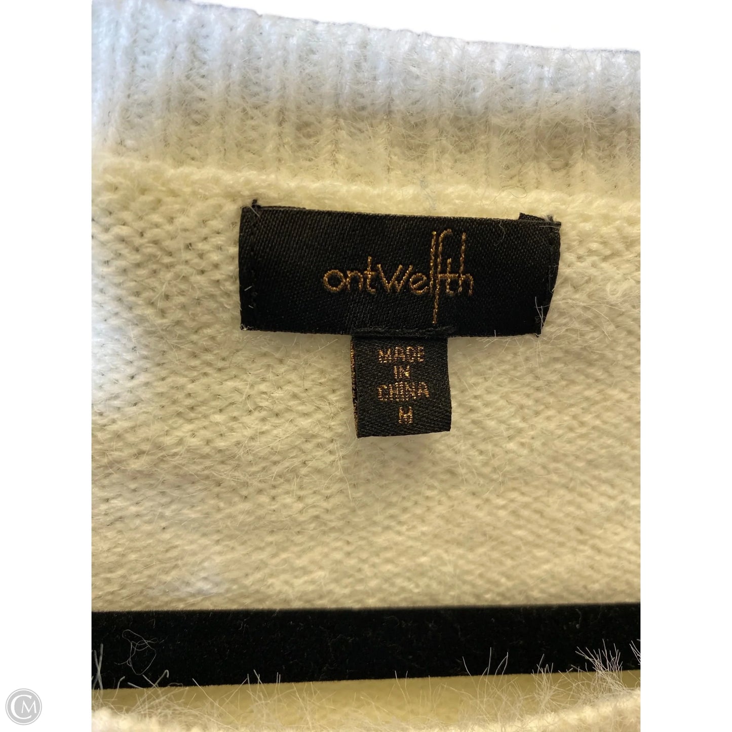 Sweater By Ontwelfth In Black & Cream, Size: M