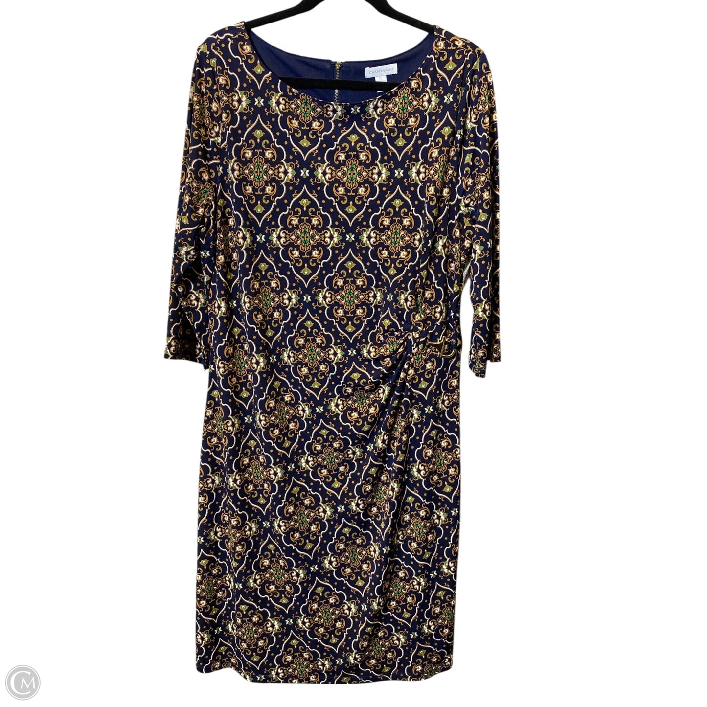 Dress Casual Midi By Charter Club In Multi-colored, Size: Xl