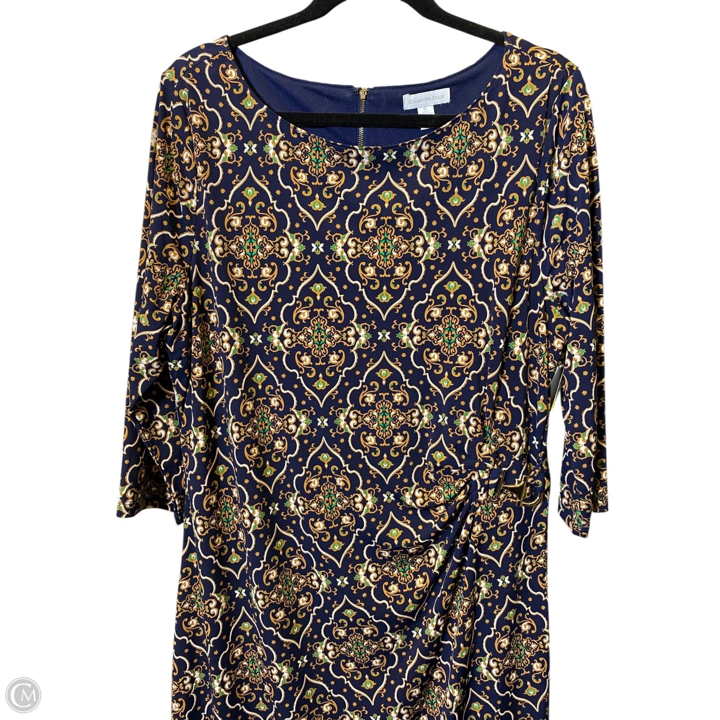 Dress Casual Midi By Charter Club In Multi-colored, Size: Xl