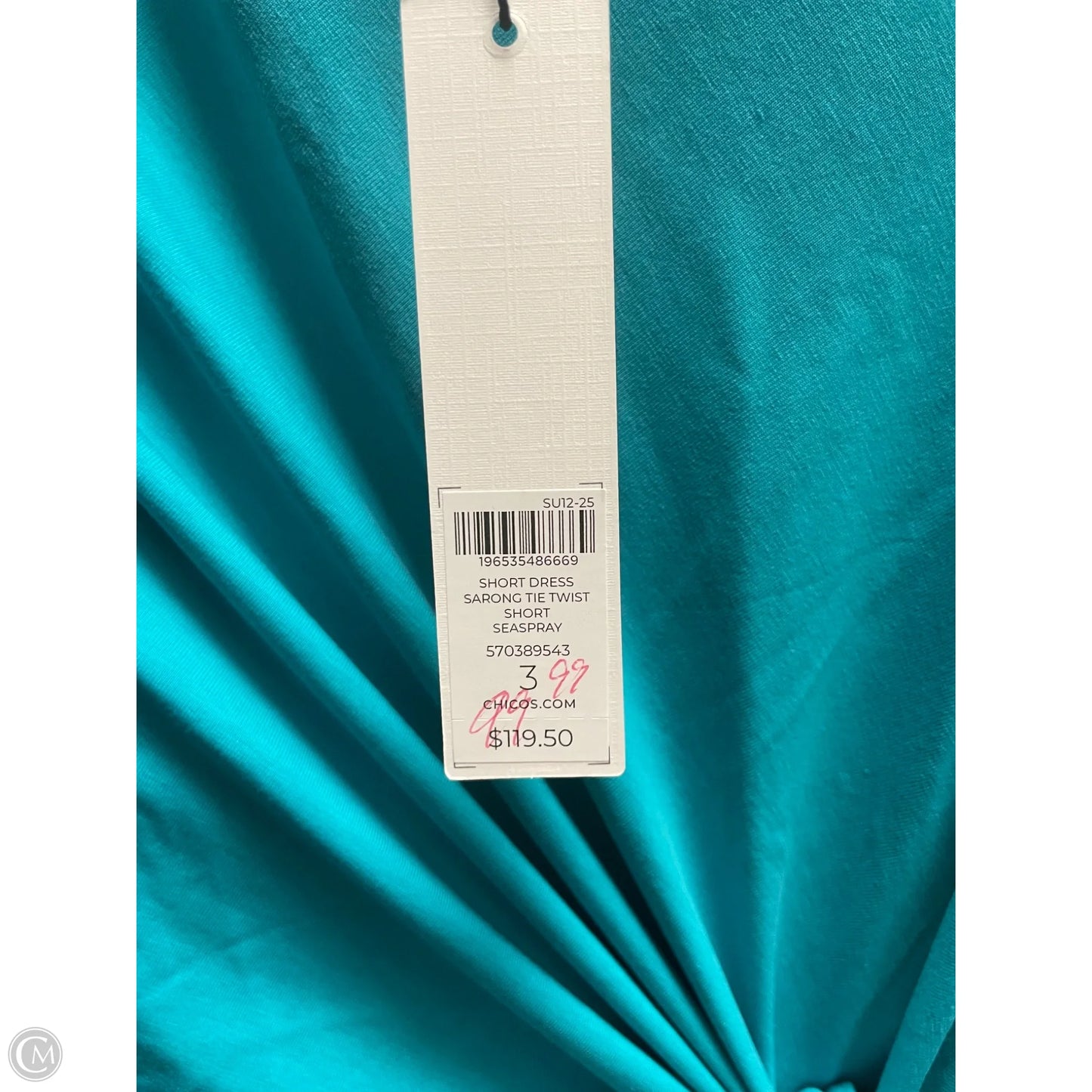 Dress Casual Midi By Chicos In Teal, Size: Xl