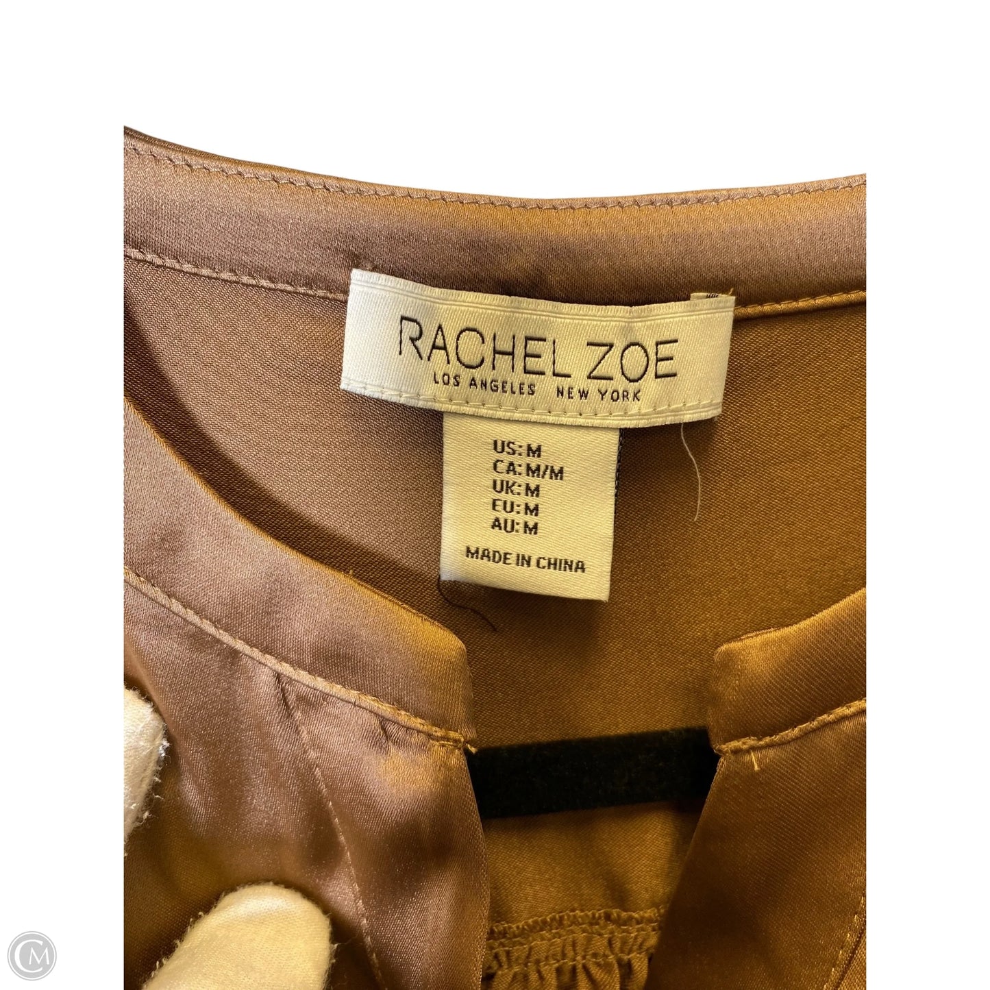 Blouse Long Sleeve By Rachel Zoe In Brown, Size: M