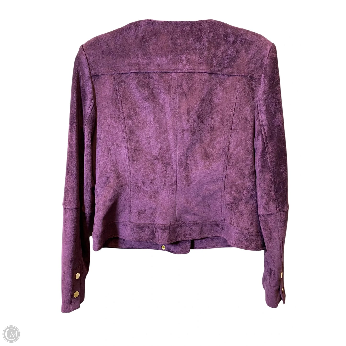 Jacket Moto By Calvin Klein In Purple, Size: 14