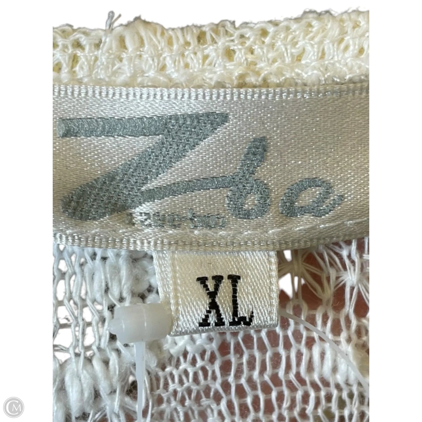 Top Short Sleeve By Clothes Mentor In Cream & White, Size: Xl
