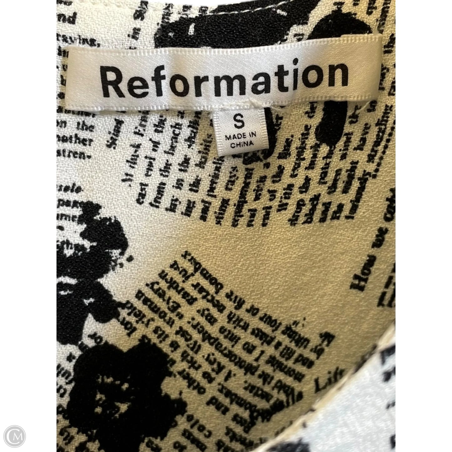 Dress Casual Midi By Reformation In Black & White, Size: S