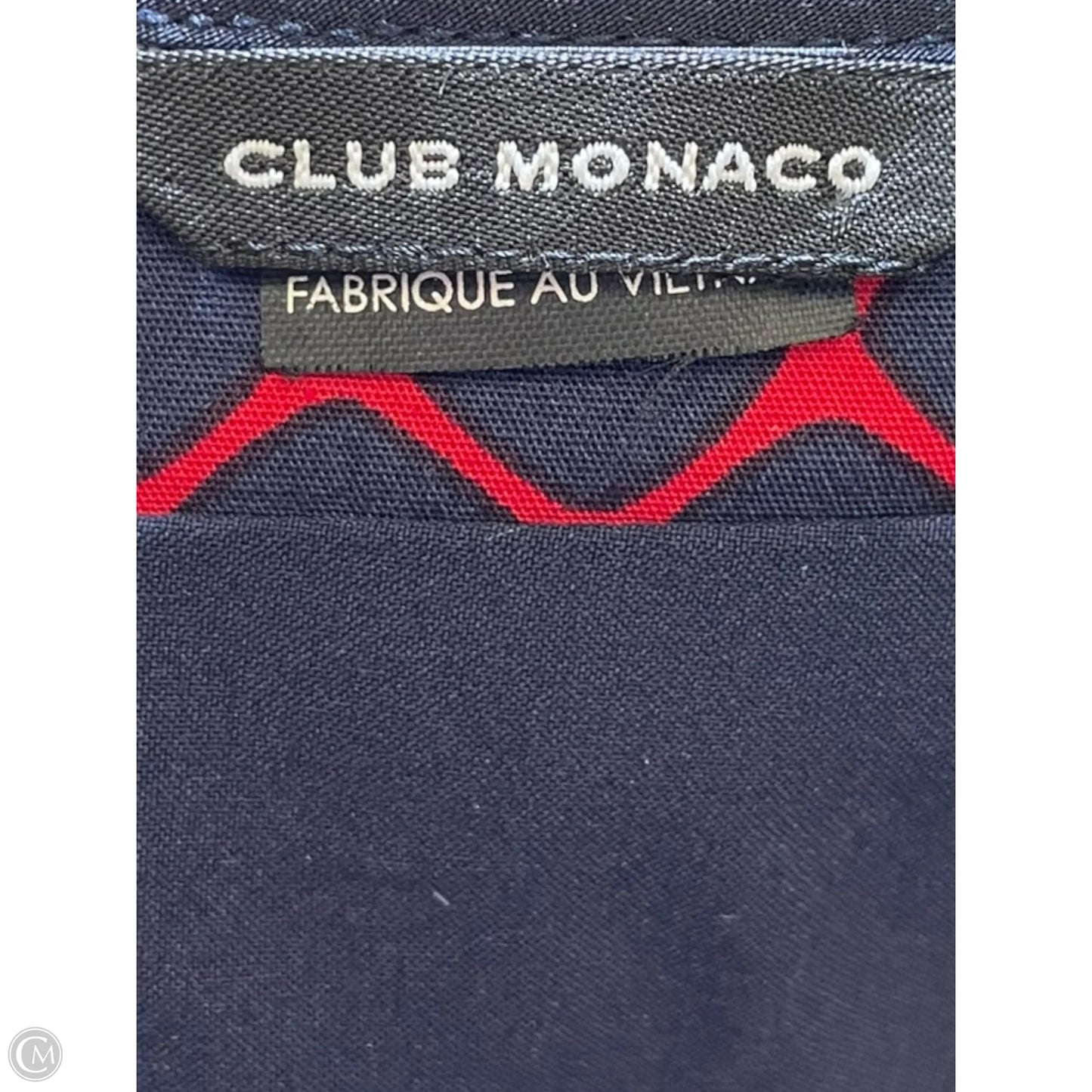 Dress Casual Midi By Club Monaco In Blue & Red, Size: 0