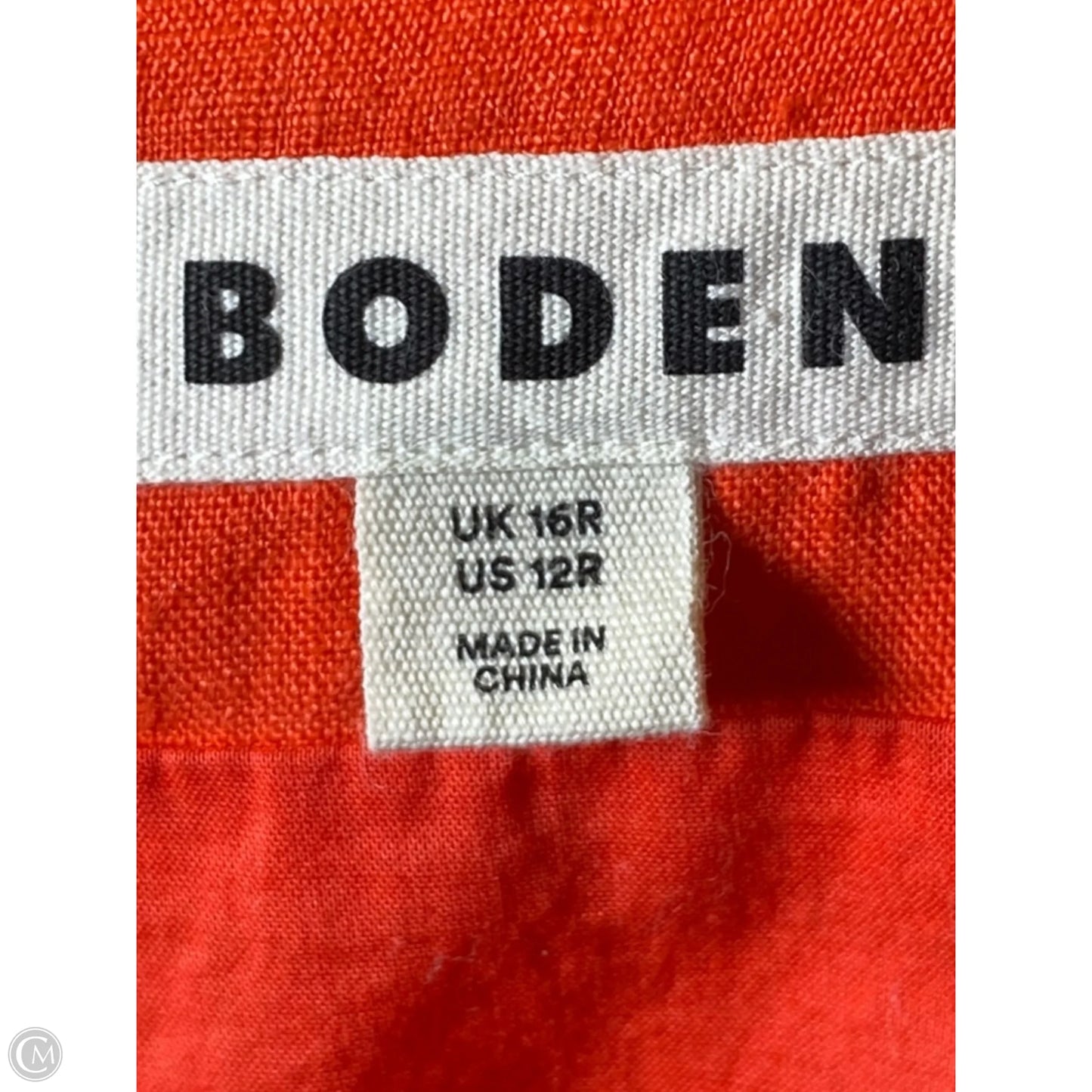 Dress Casual Midi By Boden In Orange, Size: 12