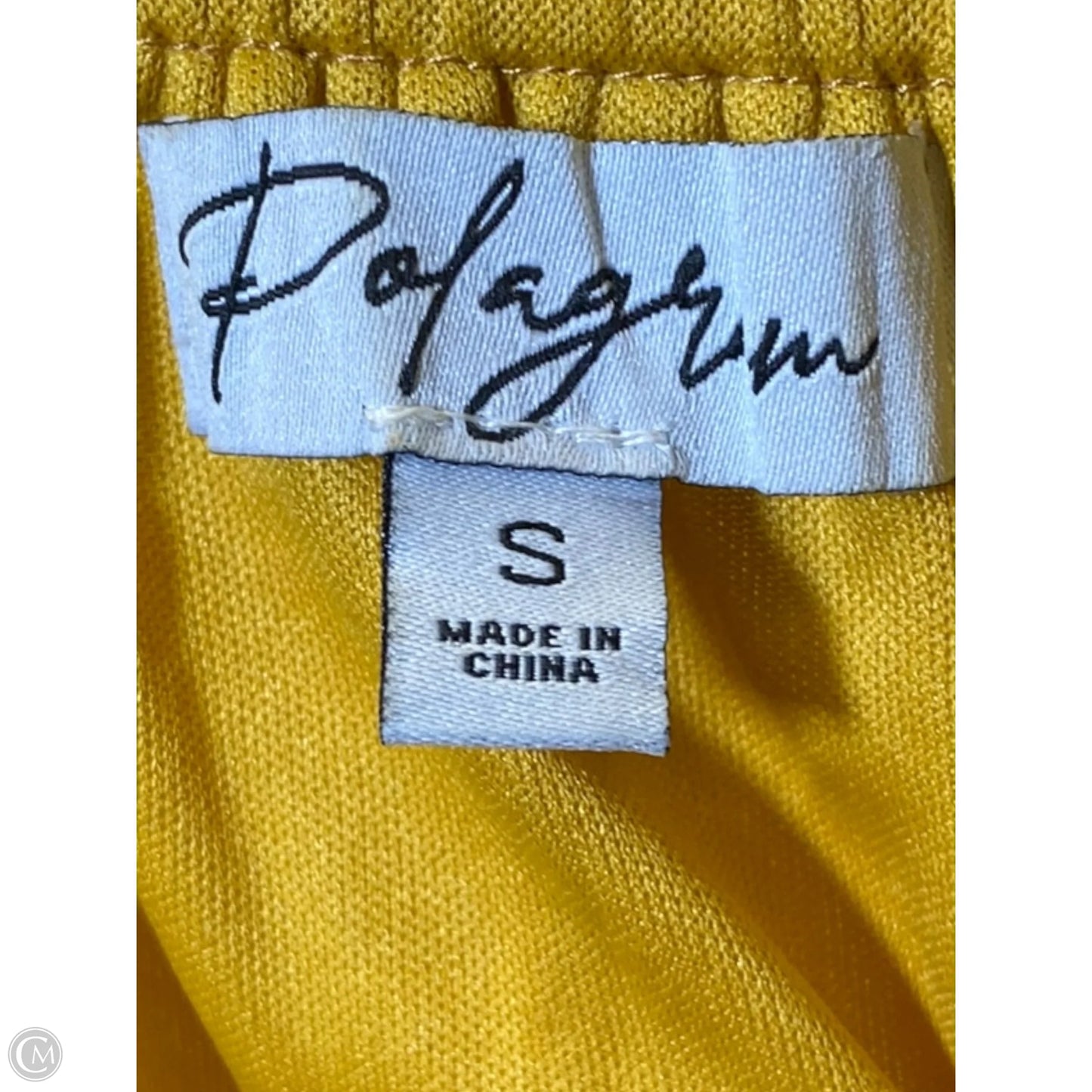 Dress Casual Maxi By Polagram In White & Yellow, Size: S