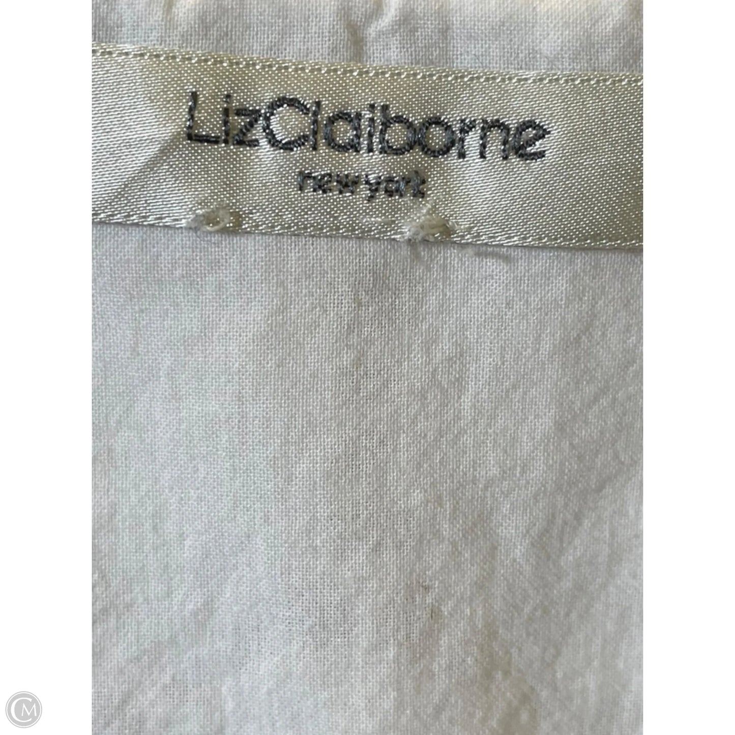 Top Sleeveless By Liz Claiborne In White, Size: M