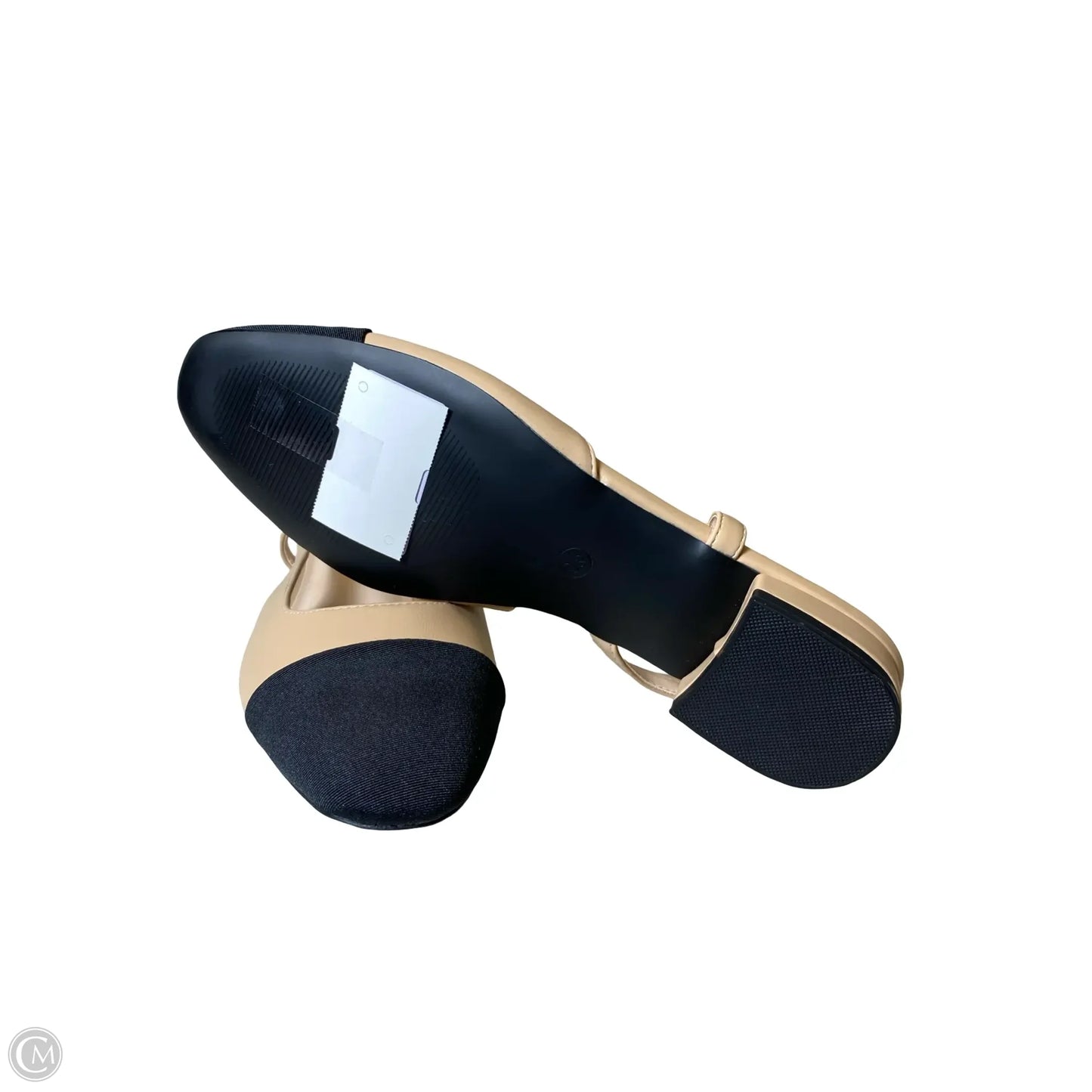 Shoes Flats By Clothes Mentor In Black & Tan, Size: 9.5