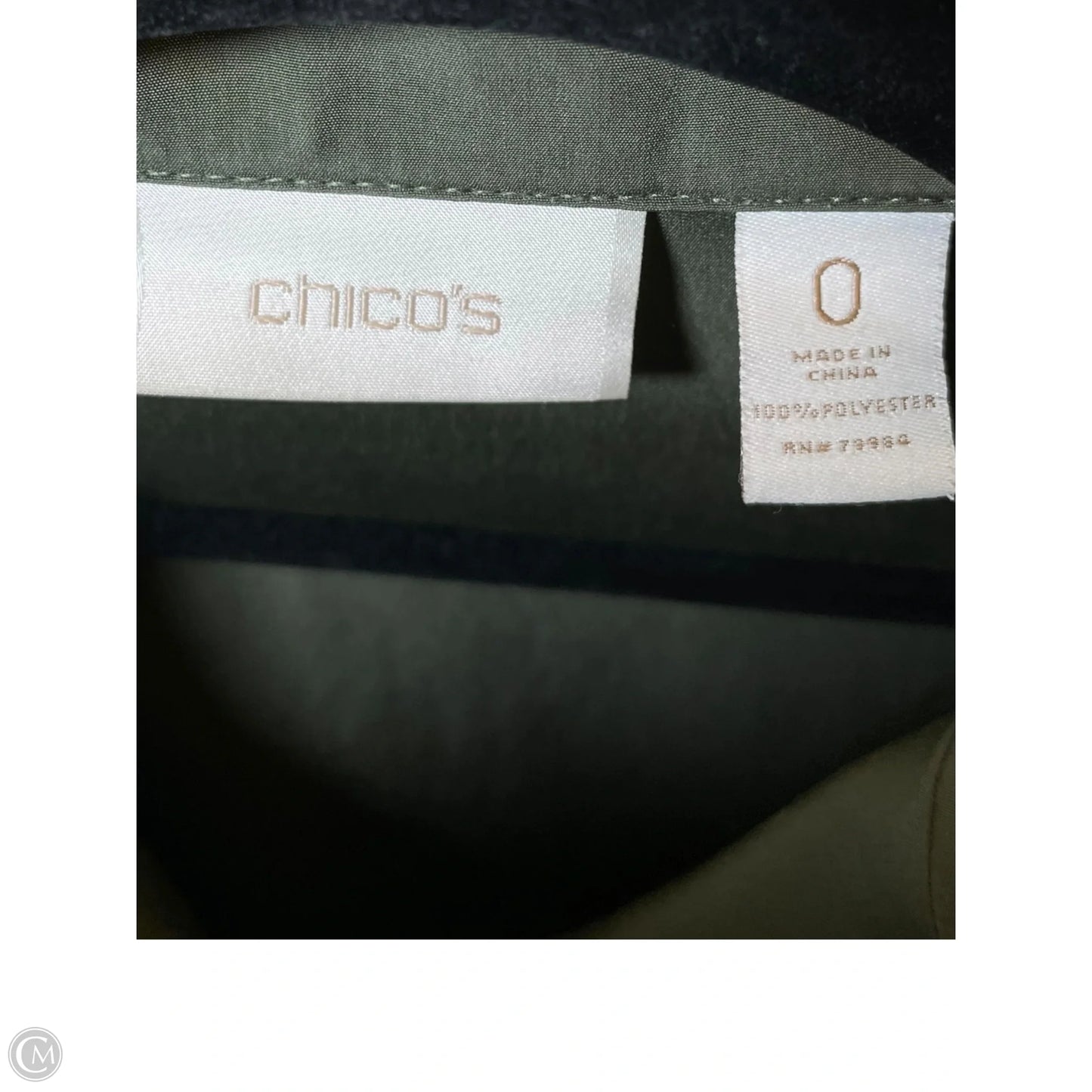 Jacket Moto By Chicos In Green, Size: S