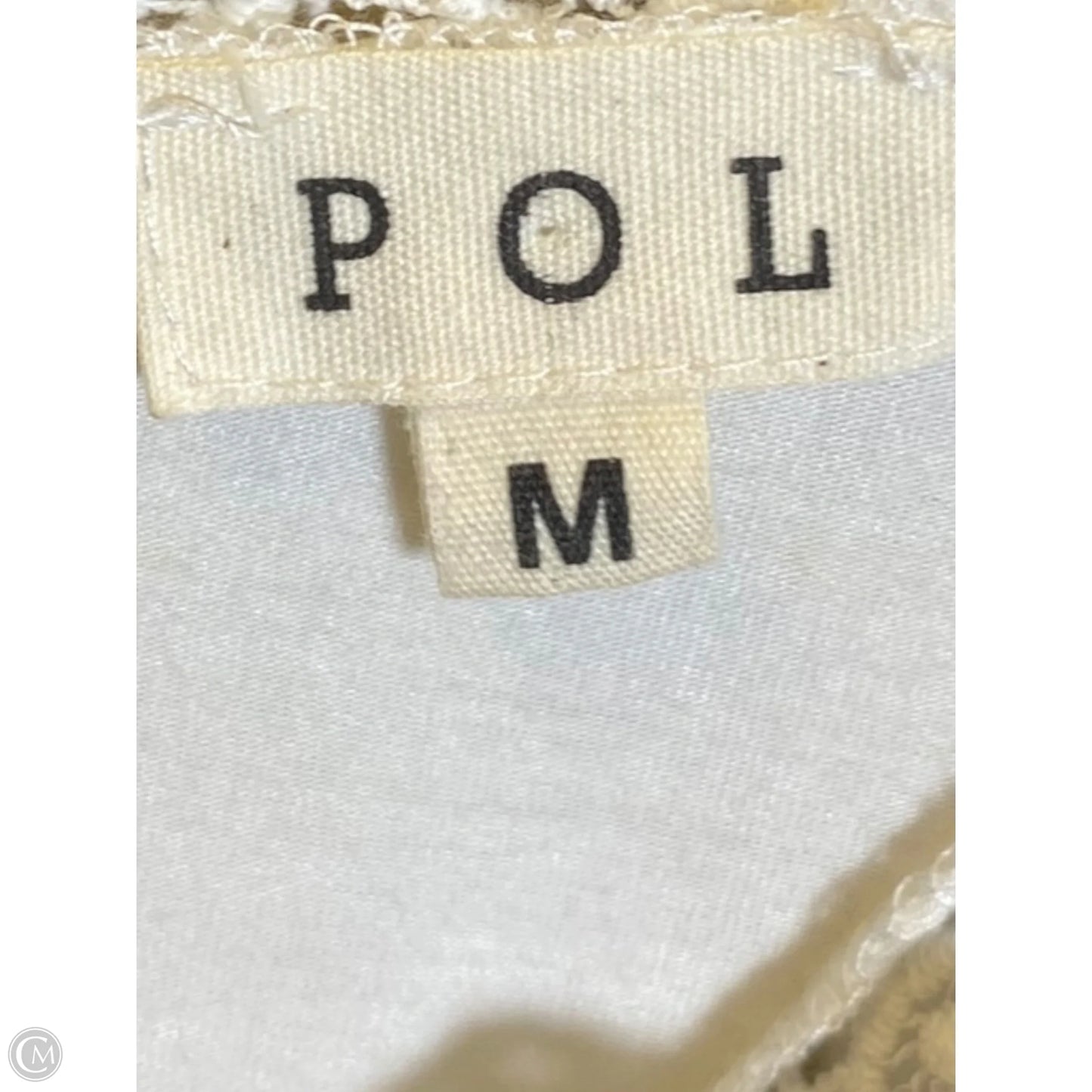Top Sleeveless By Pol In White, Size: M