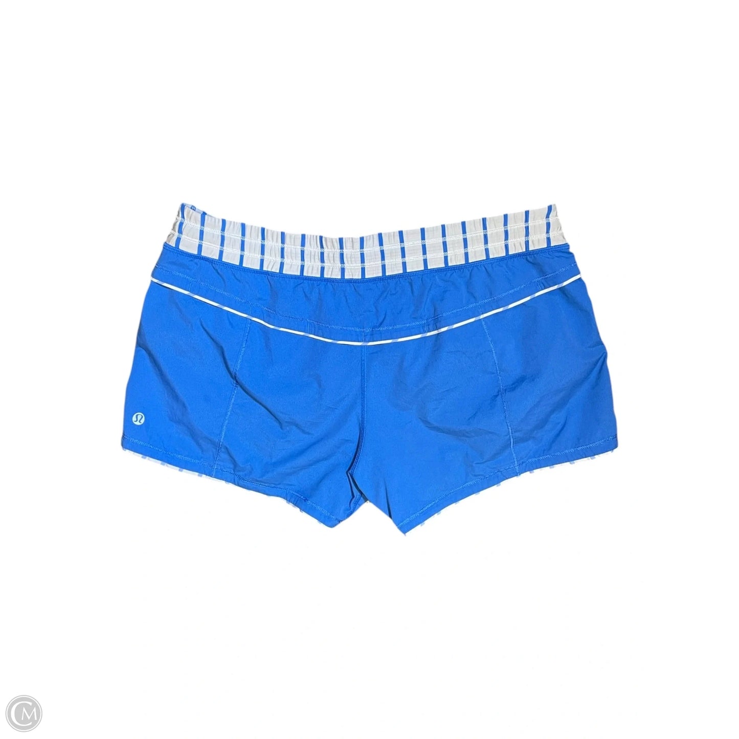 Athletic Shorts By Lululemon In Blue & White, Size: 10