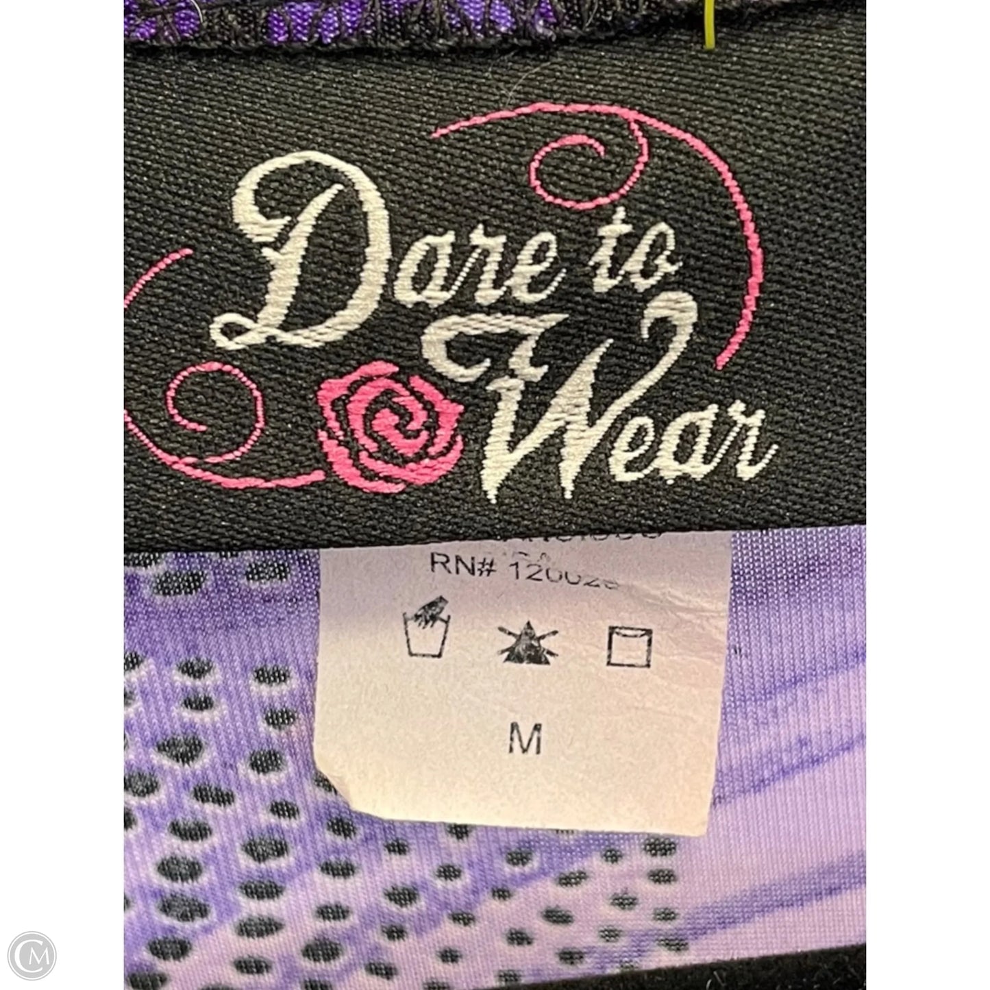 Top 3/4 Sleeve By Clothes Mentor In Black & Purple, Size: M